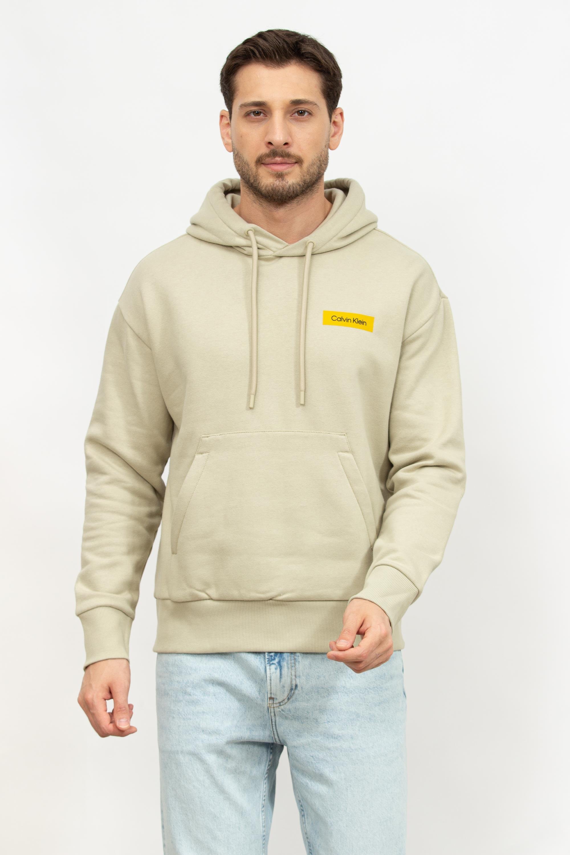 Calvin Klein Sense Layer Back Graphic Erkek Kapüşonlu Sweatshirt