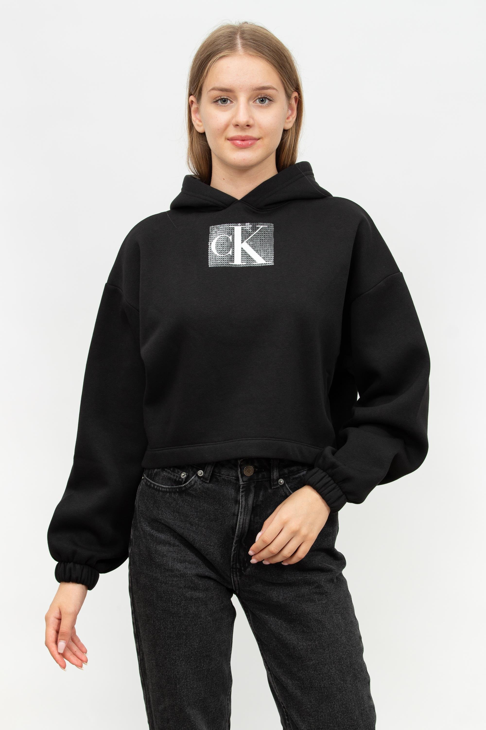 Calvin Klein Sequin Kadın Kapüşonlu Sweatshirt