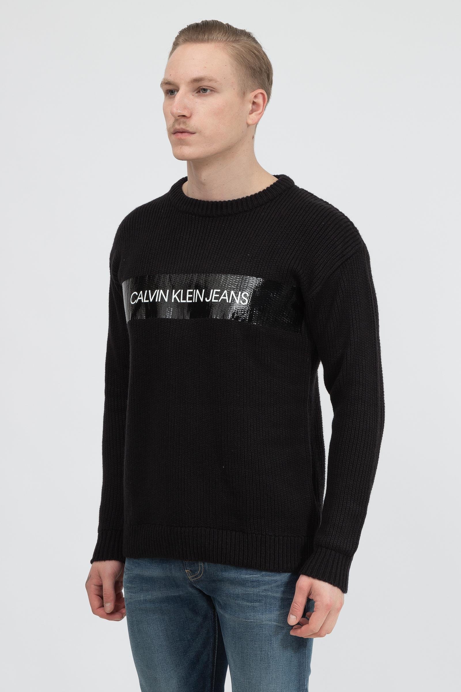 Calvin Klein Shine Logo Sweater Erkek Triko