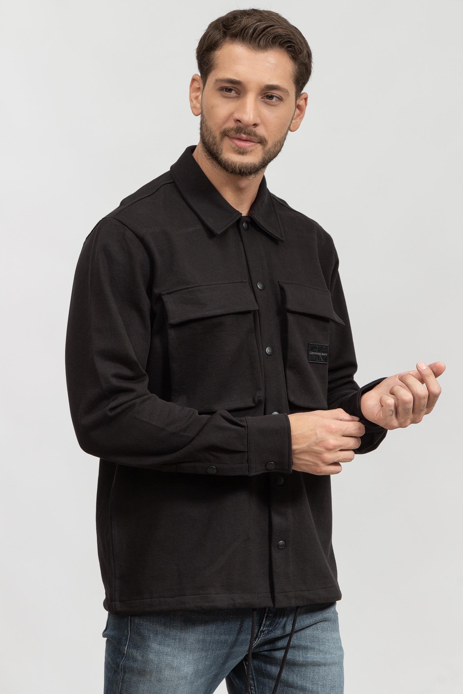 Calvin Klein Shrunken Badge Hwk Shacket Erkek Hırka