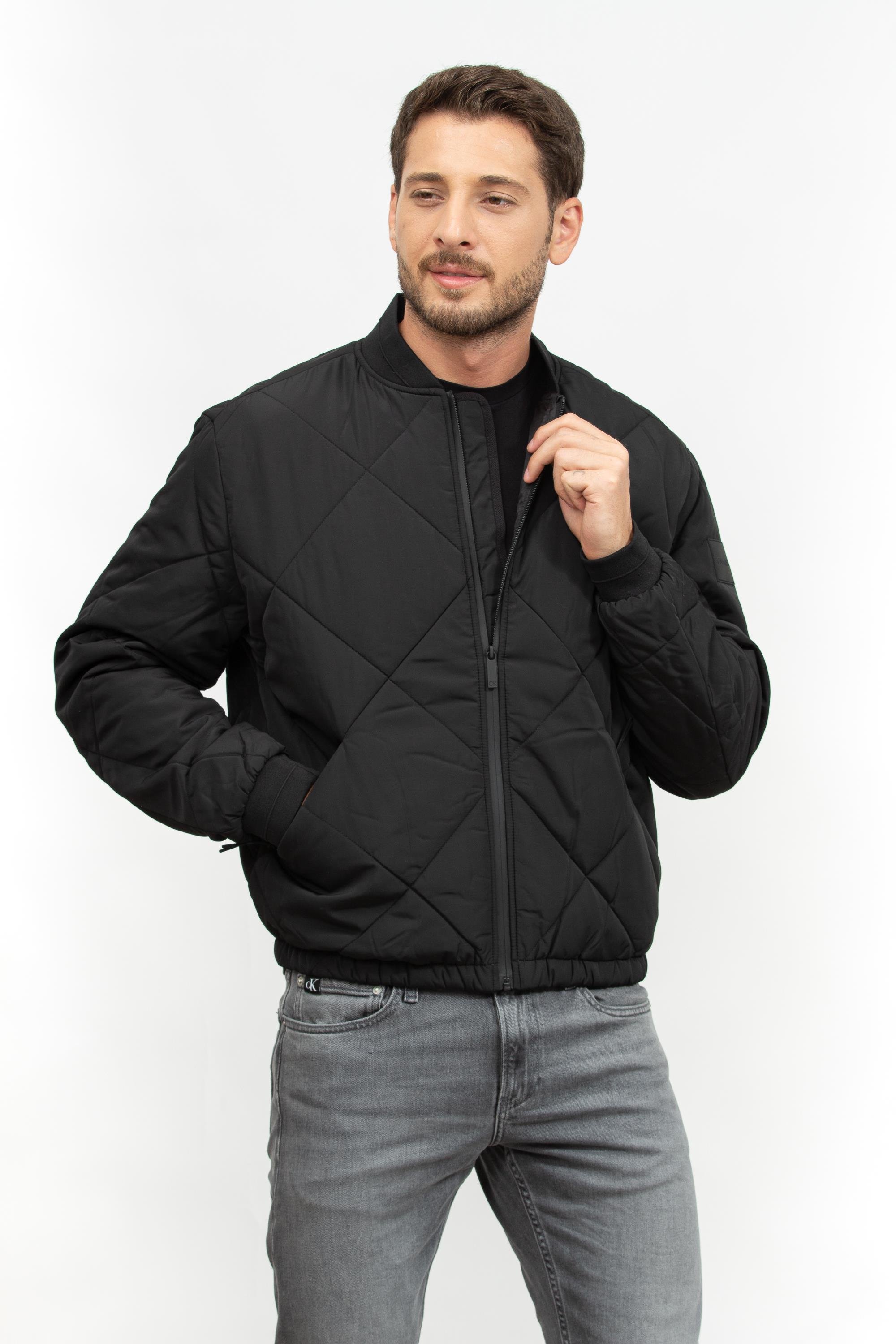 Calvin Klein Signature Quilt Bomber Erkek Mont