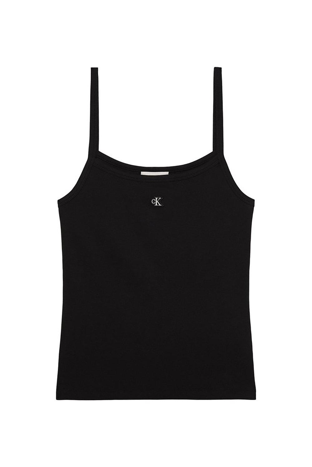Calvin Klein Sl 2X2 Baby Rib Strap Tank Kadın Kolsuz T-Shirt Siyah