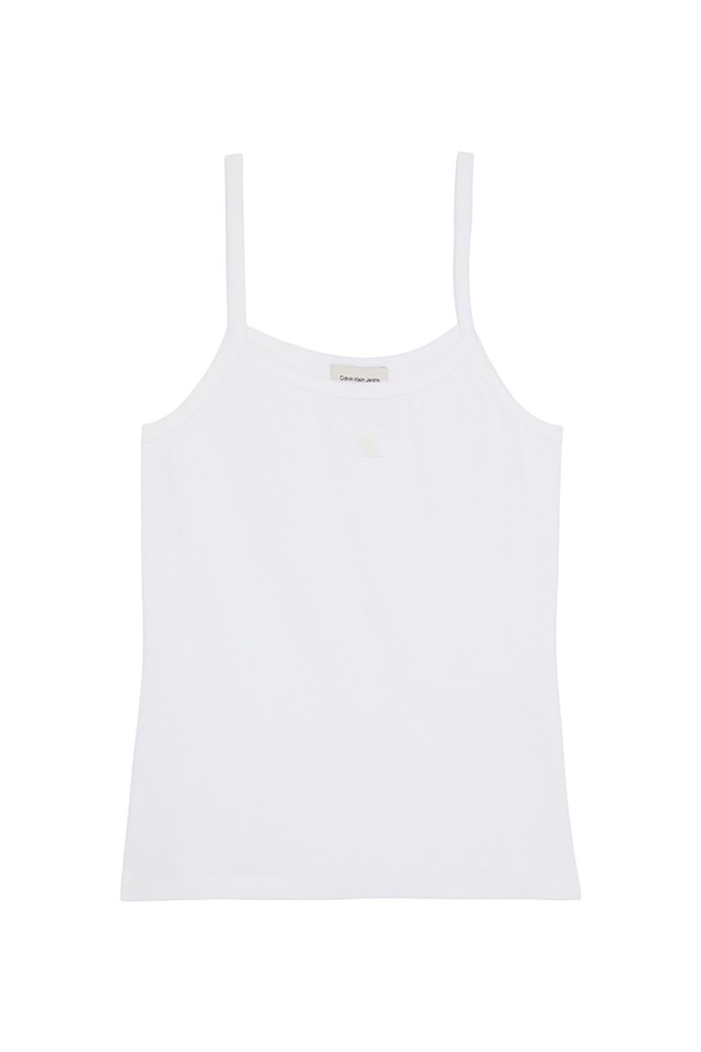Calvin Klein Sl 2X2 Baby Rib Strap Tank Kadın Kolsuz T-Shirt Beyaz