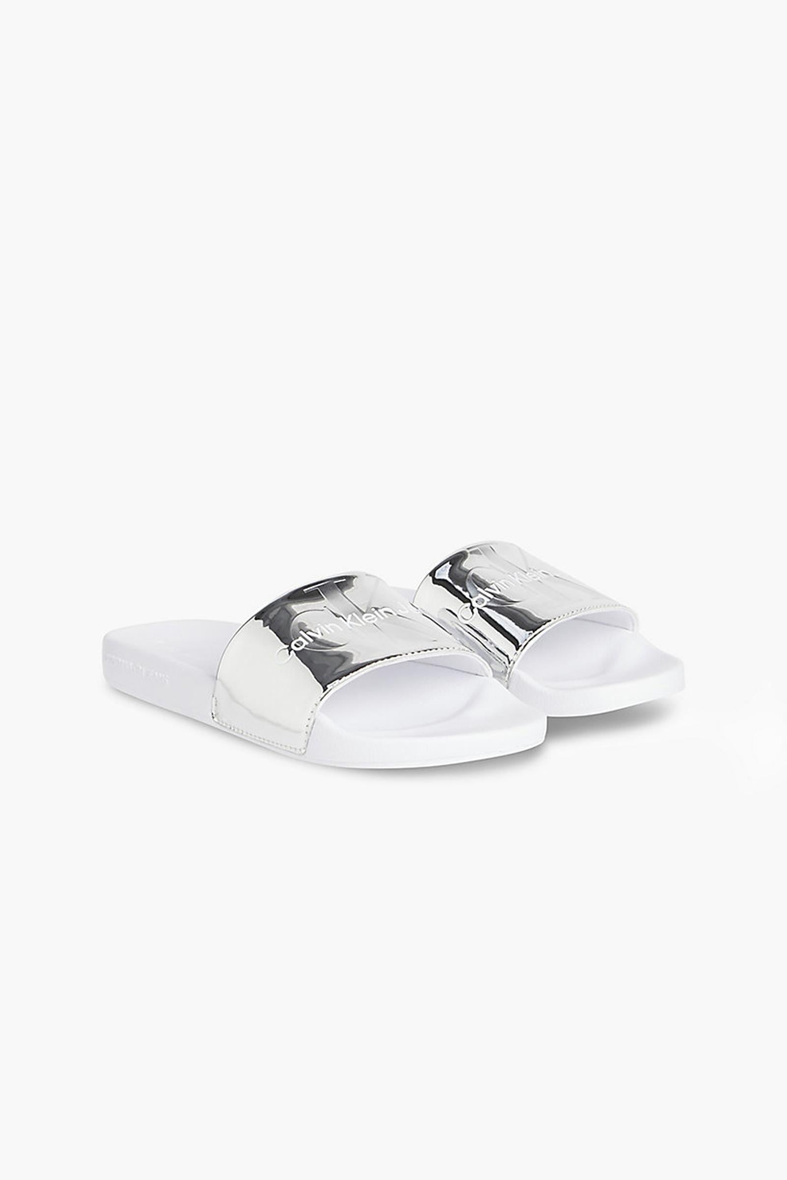 Calvin Klein Slide Metallic Monologo Kadın Terlik