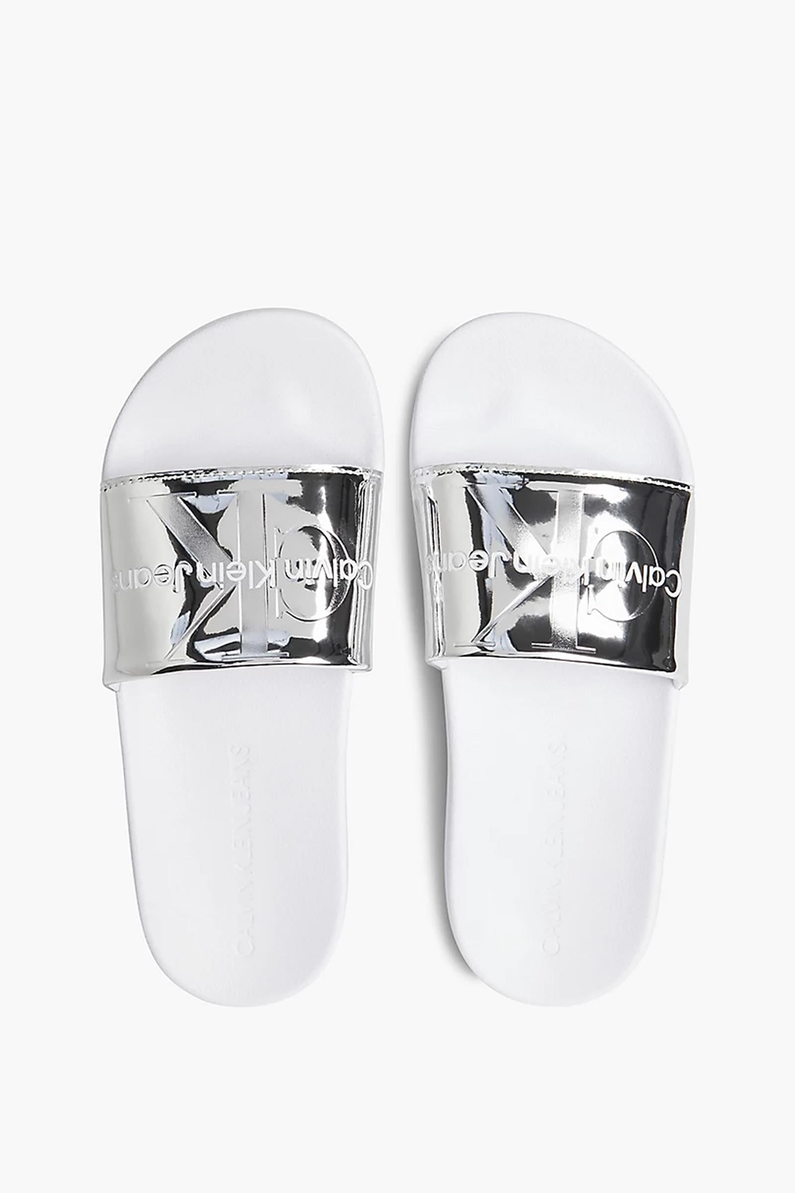 Calvin Klein Slide Metallic Monologo Kadın Terlik