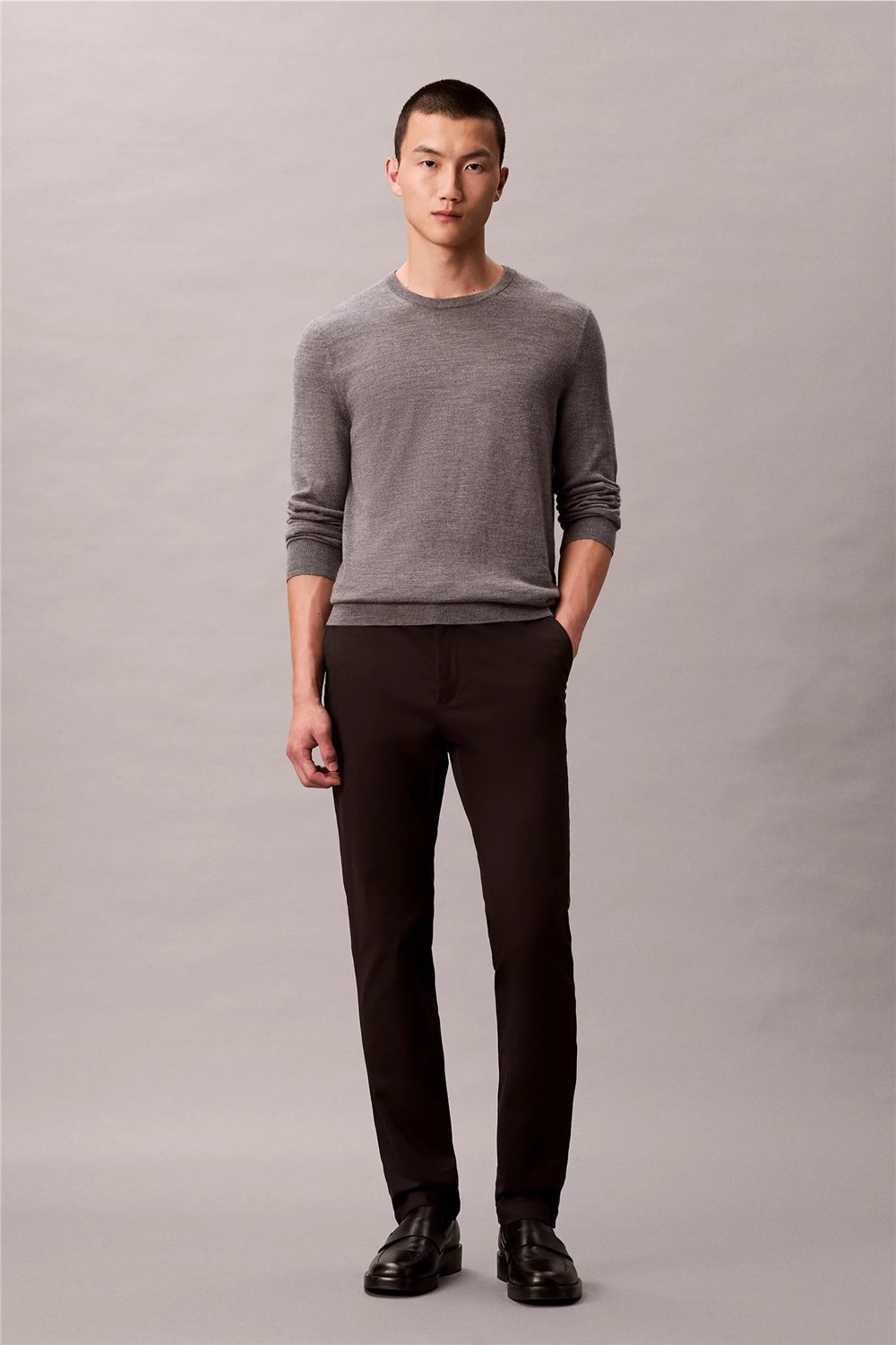 Calvin Klein Slim Sateen Trouser Erkek Chino Pantolon Siyah