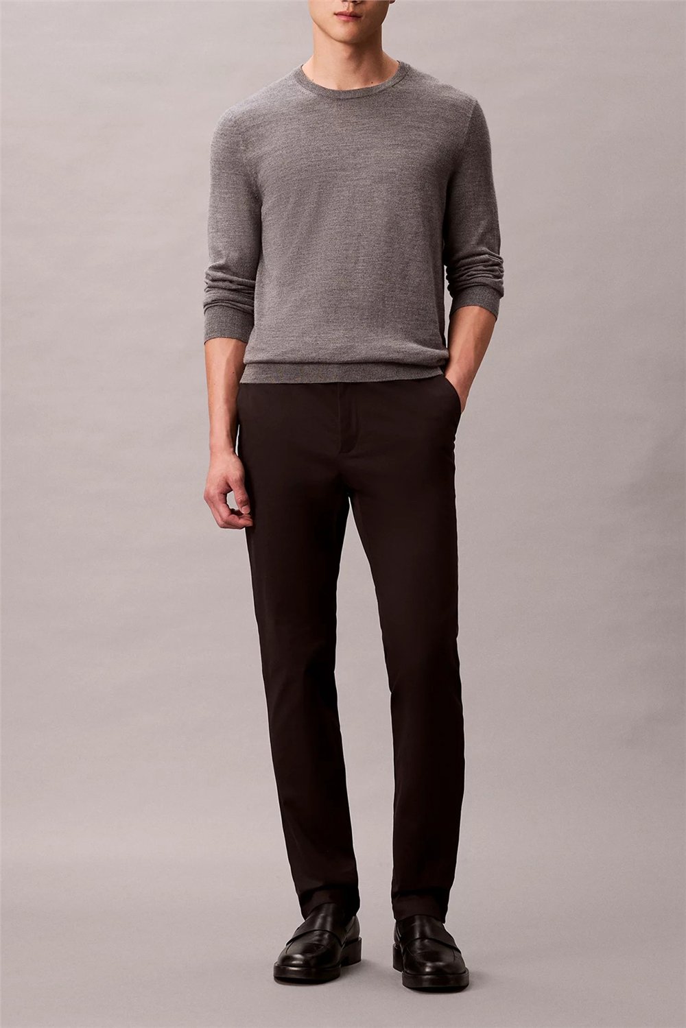 Calvin Klein Slim Sateen Trouser Erkek Chino Pantolon Siyah