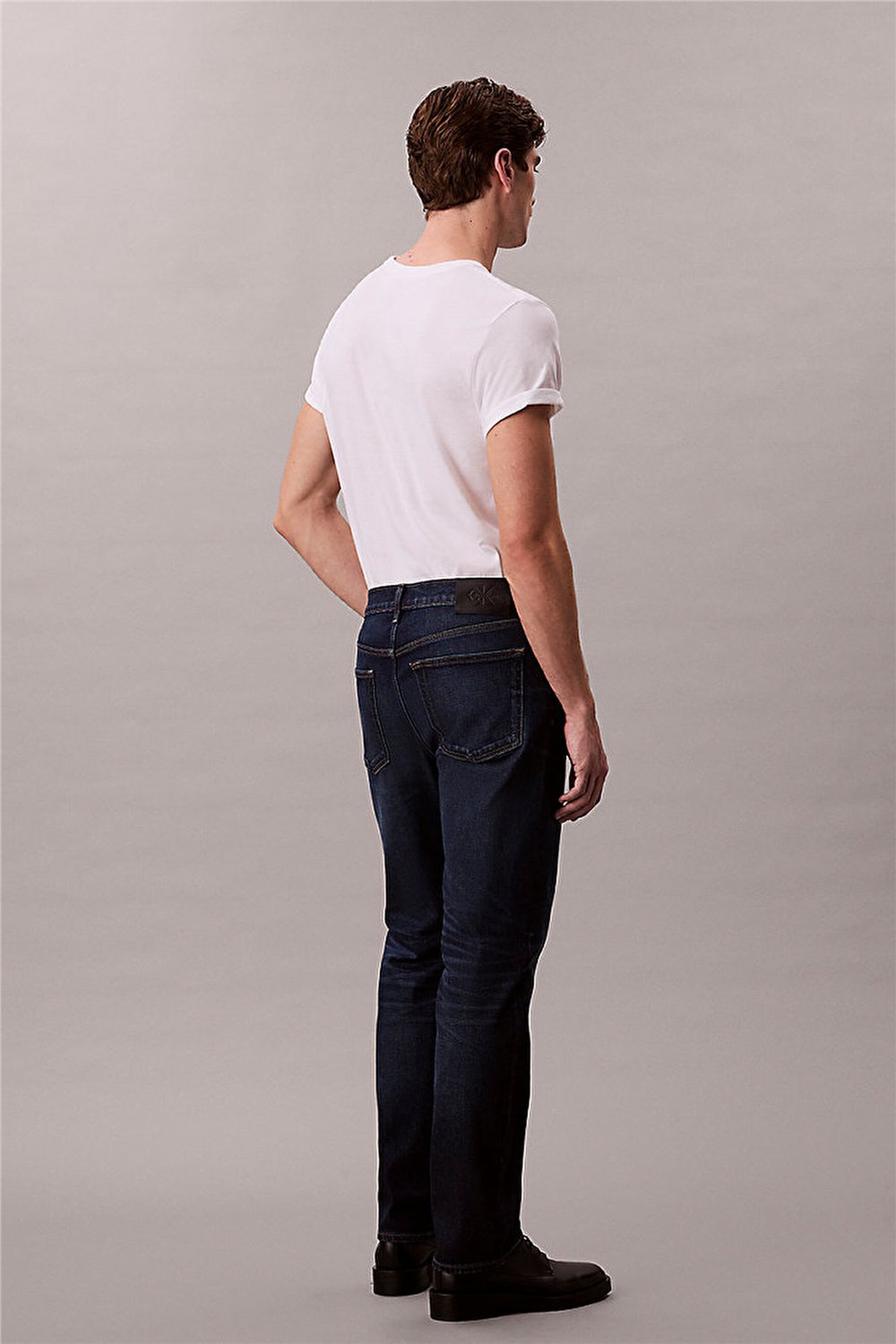 Calvin Klein Slim Straight Dark Casper Jean Erkek Jean Pantolon Mavi
