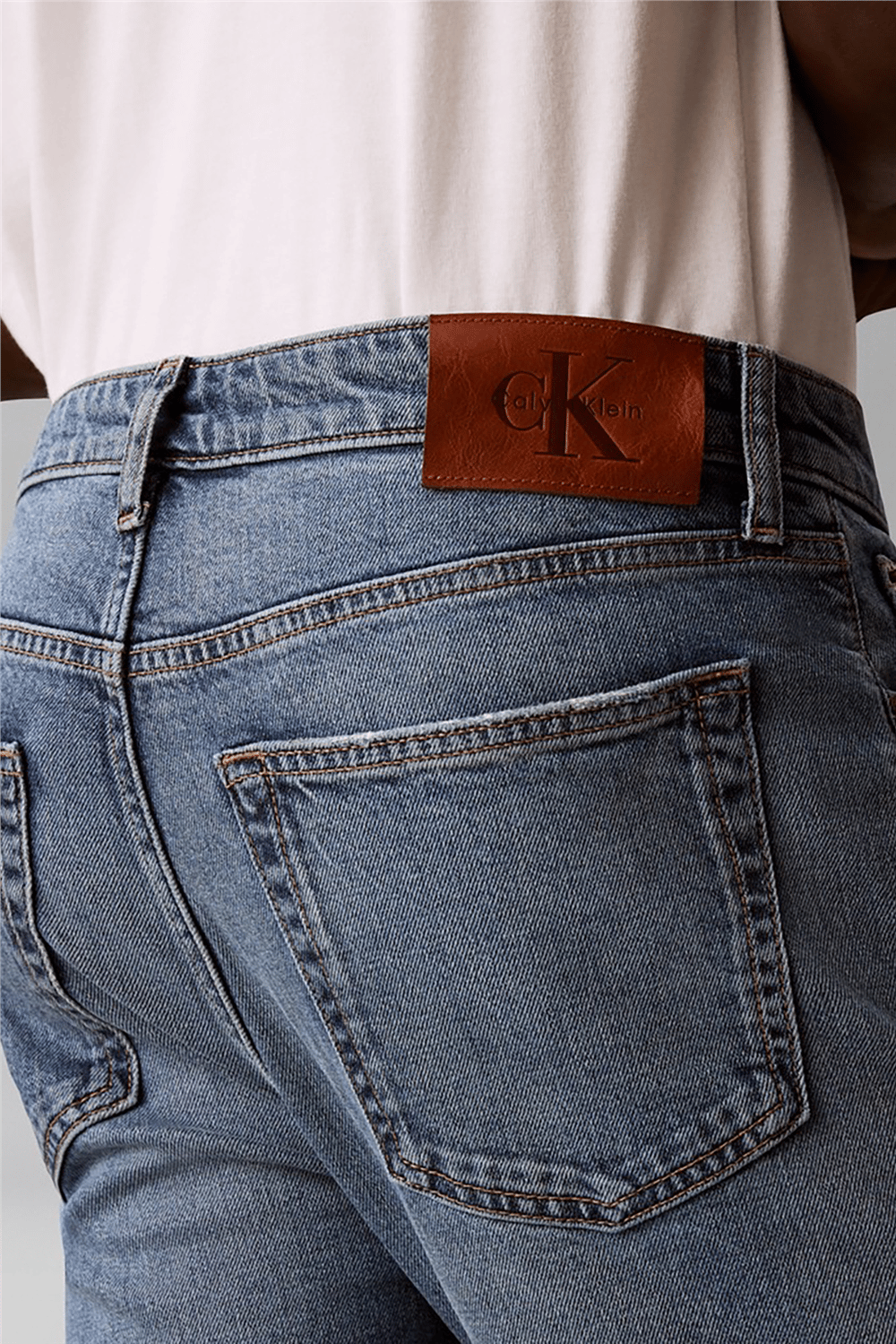 Calvin Klein Slim Taper Blue Tide Jean Erkek Jean Pantolon Mavi