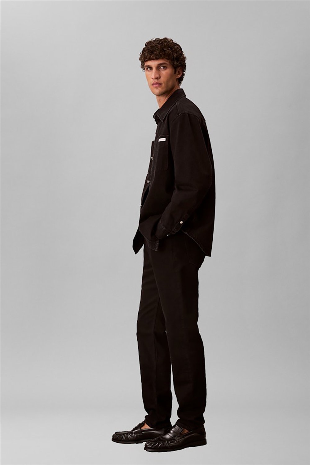 Calvin Klein Slim Taper Ck Classic Black Jean Erkek Jean Pantolon Siyah