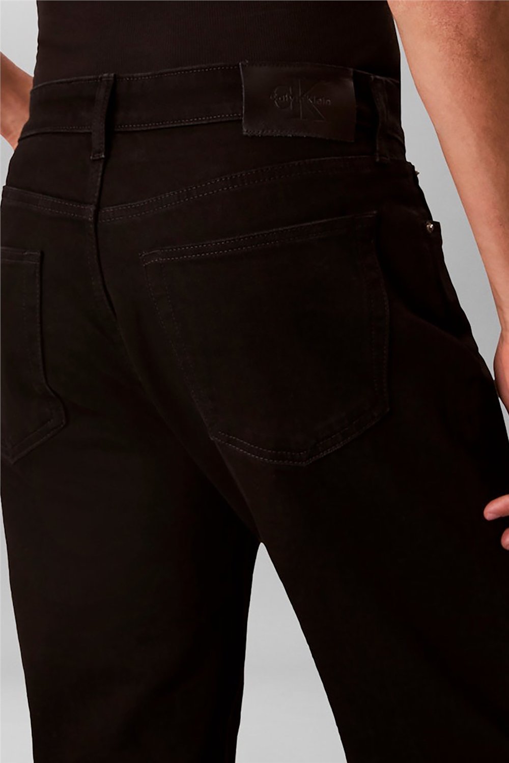 Calvin Klein Slim Taper Ck Classic Black Jean Erkek Jean Pantolon Siyah