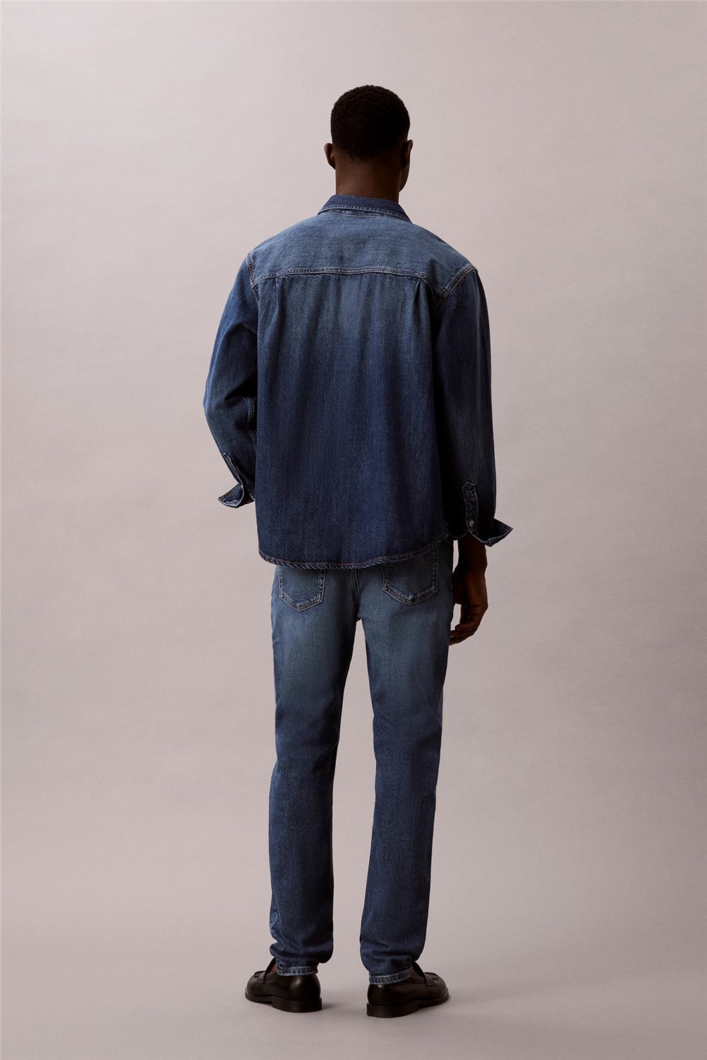 Calvin Klein Slim Taper Faded Ck Blue Lt Wt J Erkek Jean Pantolon