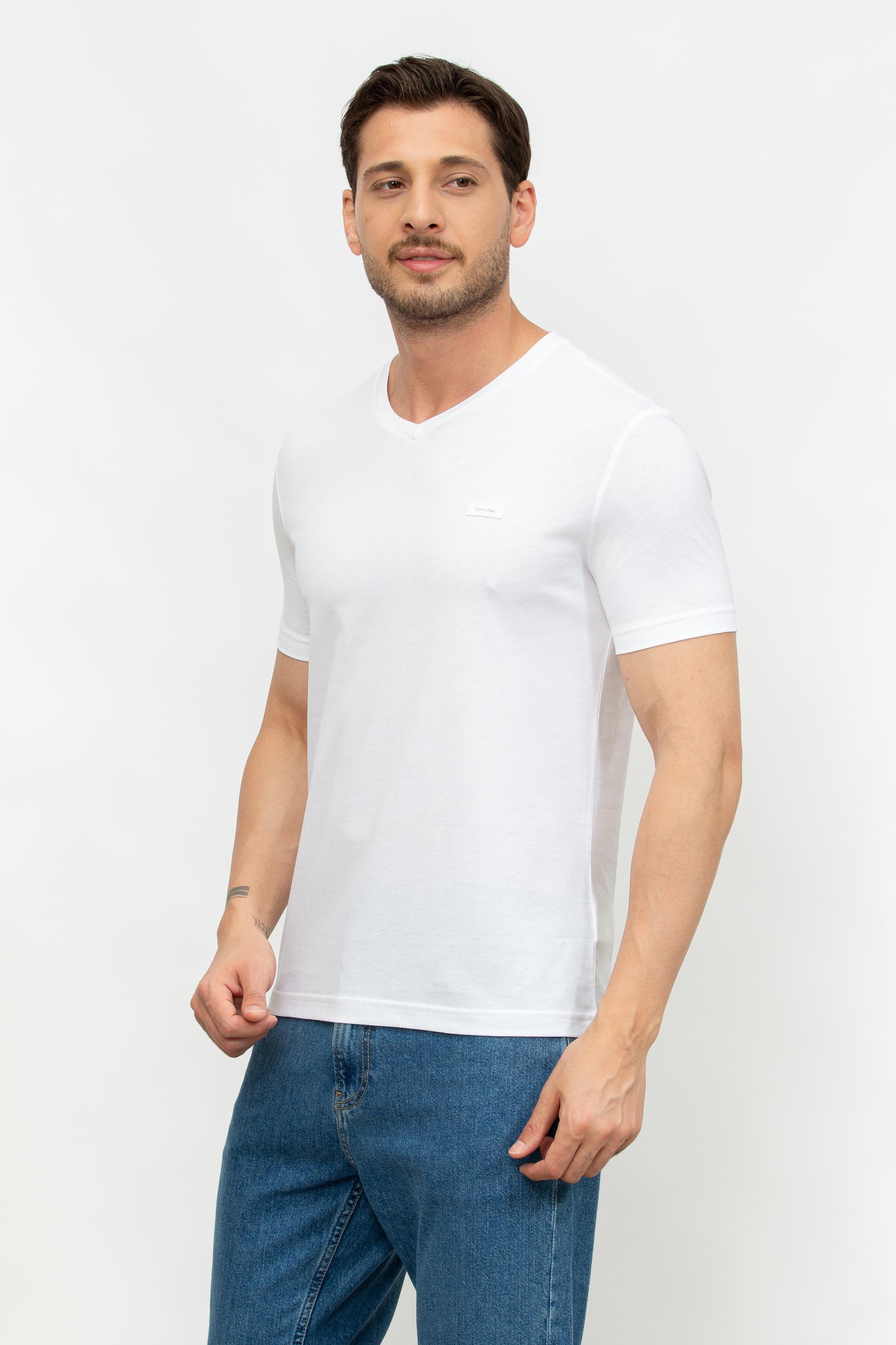 Calvin Klein Smooth Cotton Erkek Bisiklet Yaka T-Shirt