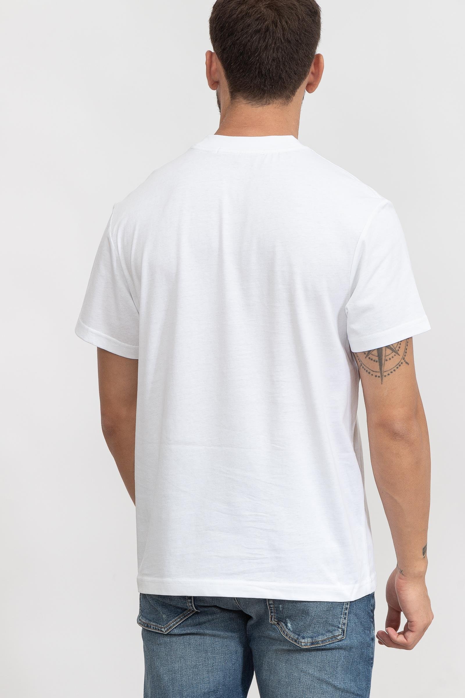 Calvin Klein Splash Photoprint Erkek Bisiklet Yaka T-Shirt