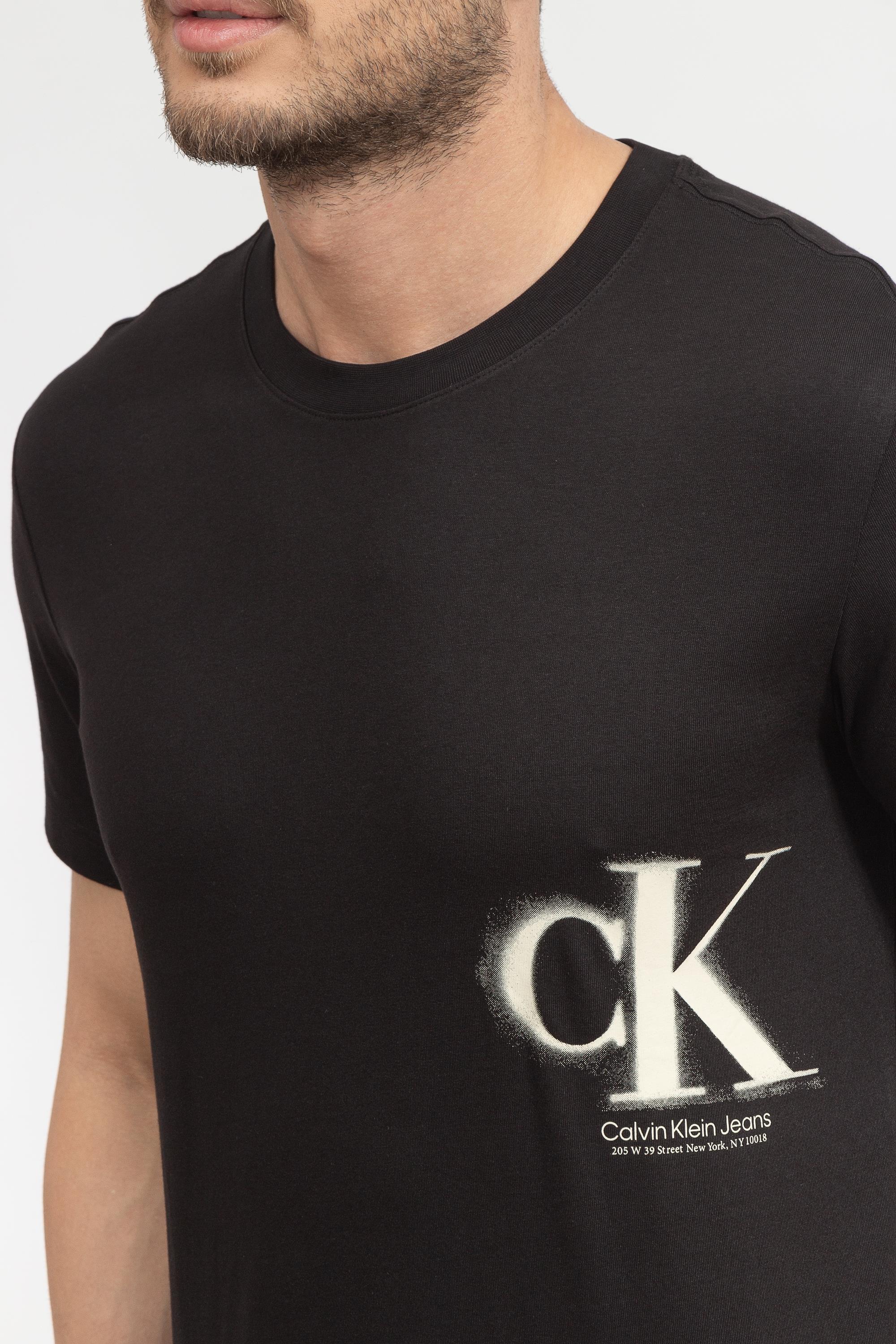 Calvin Klein Spray Erkek Bisiklet Yaka T-Shirt