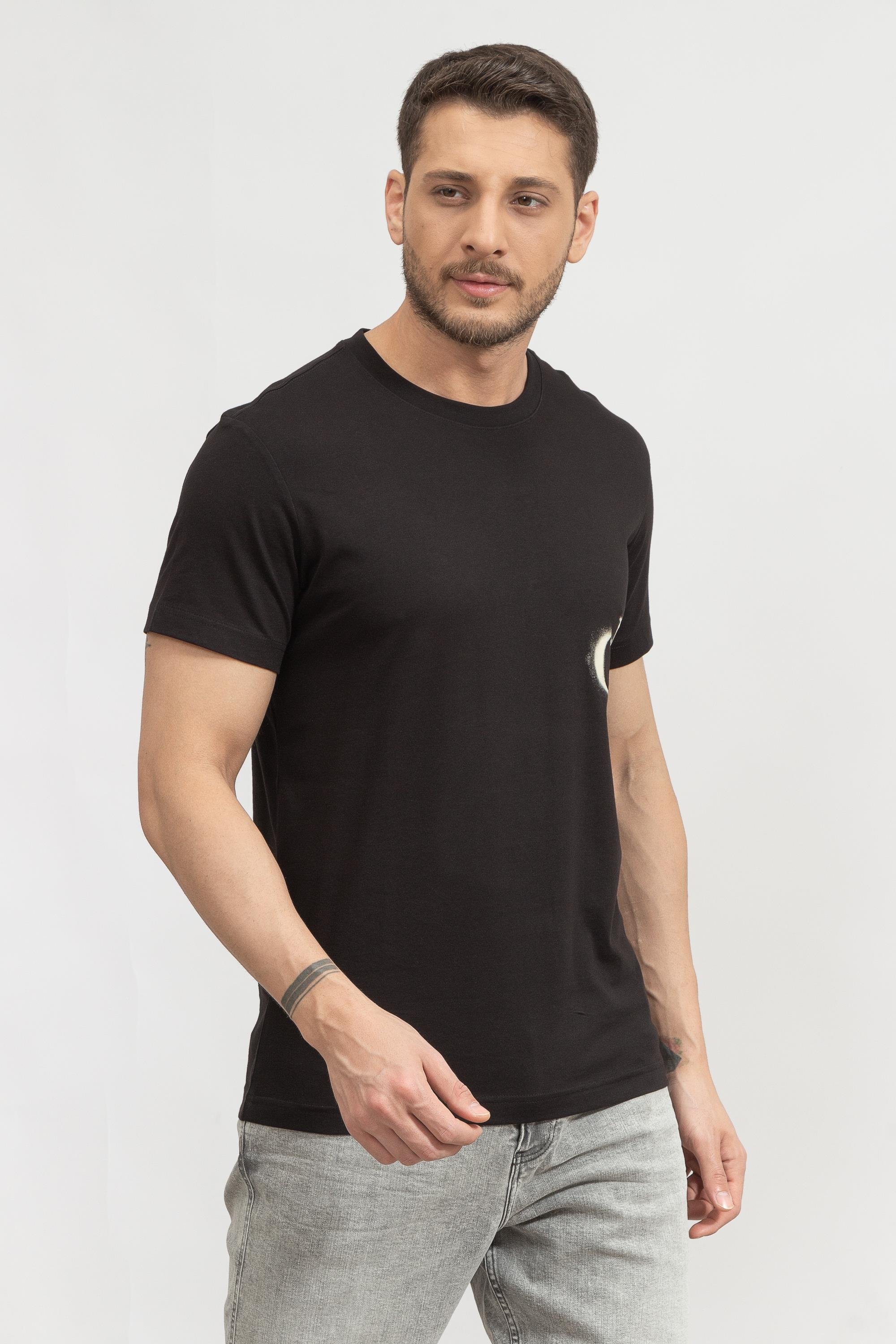 Calvin Klein Spray Erkek Bisiklet Yaka T-Shirt