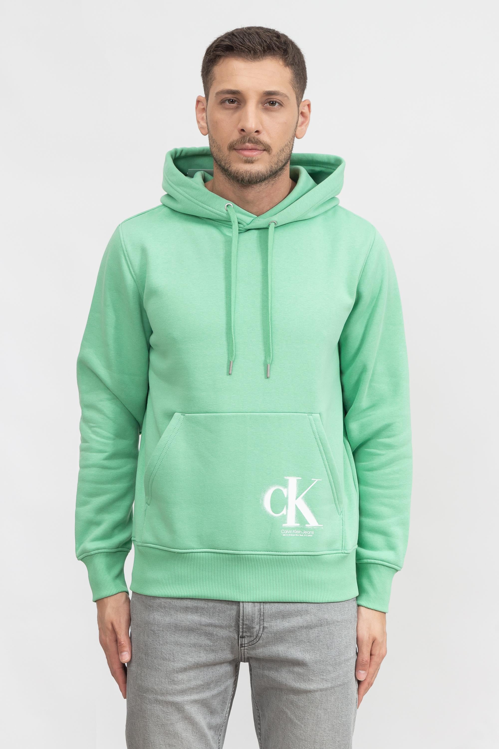 Calvin Klein Spray Hoodie Erkek Kapüşonlu Sweatshirt
