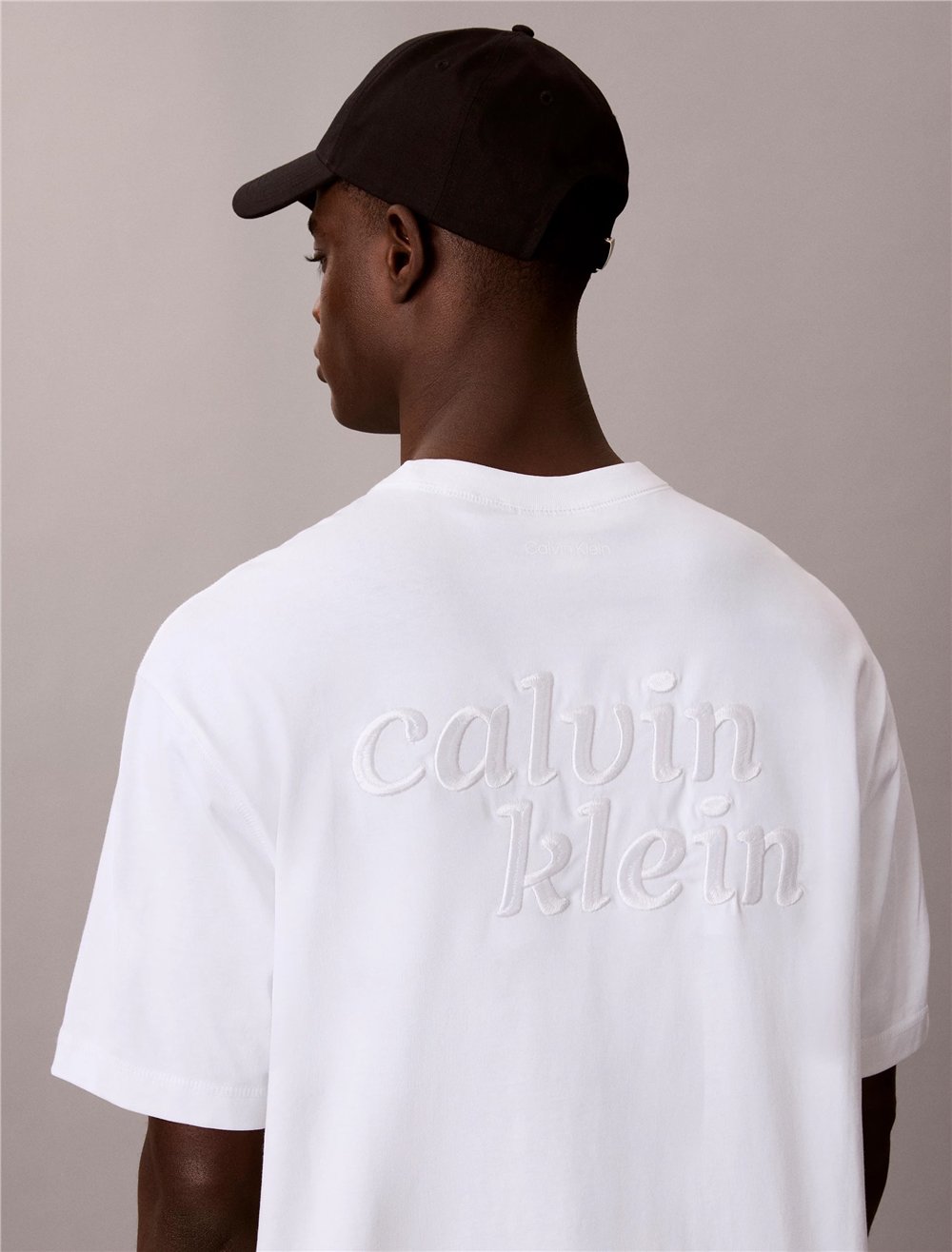 Calvin Klein Ss 16S Aug Calvin Kln Trvl Graph Erkek Bisiklet Yaka T-Shirt Beyaz