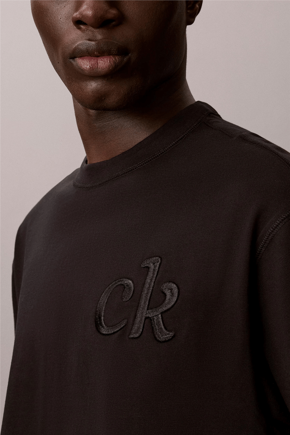 Calvin Klein Ss 16S Aug Calvin Kln Trvl Graph Erkek Bisiklet Yaka T-Shirt Siyah
