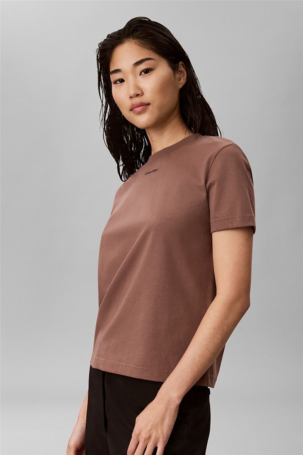 Calvin Klein SS 20S Classic Logo Tee Kadın Bisiklet Yaka T-Shirt