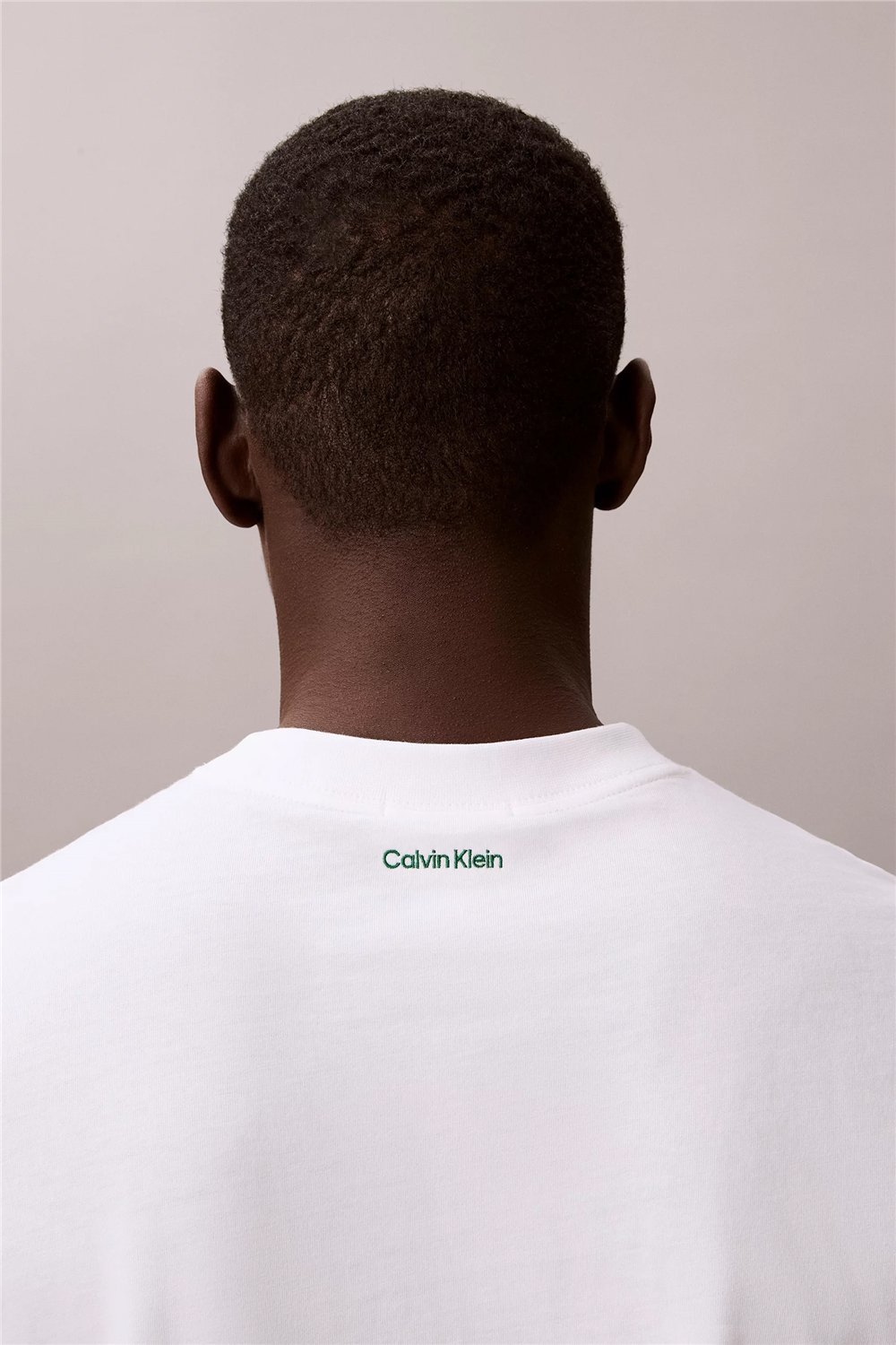 Calvin Klein Ss 20S Easy Collegia Erkek Bisiklet Yaka T-Shirt Beyaz