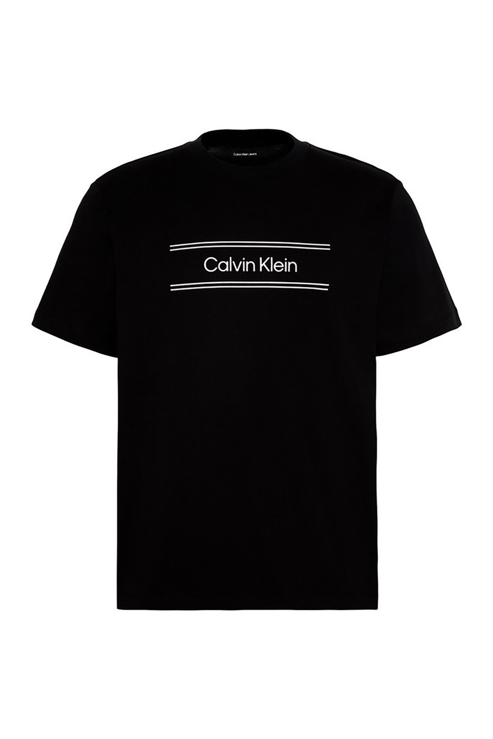 Calvin Klein Ss 20S Eu Spw Stndrd Graphic Tee Erkek Bisiklet Yaka T-Shirt Siyah