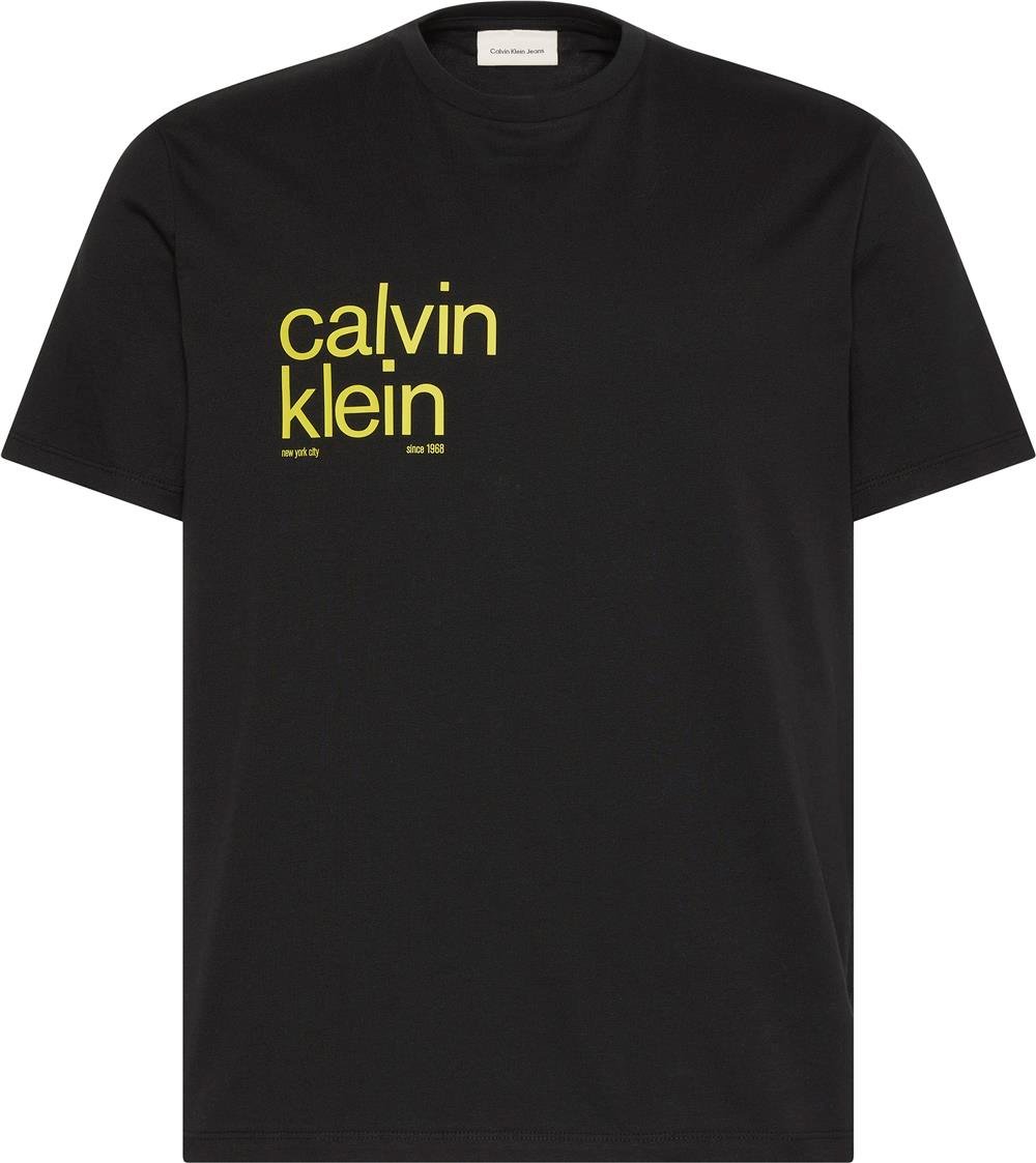 Calvin Klein Ss 20S io Circ Grap Erkek Bisiklet Yaka T-Shirt