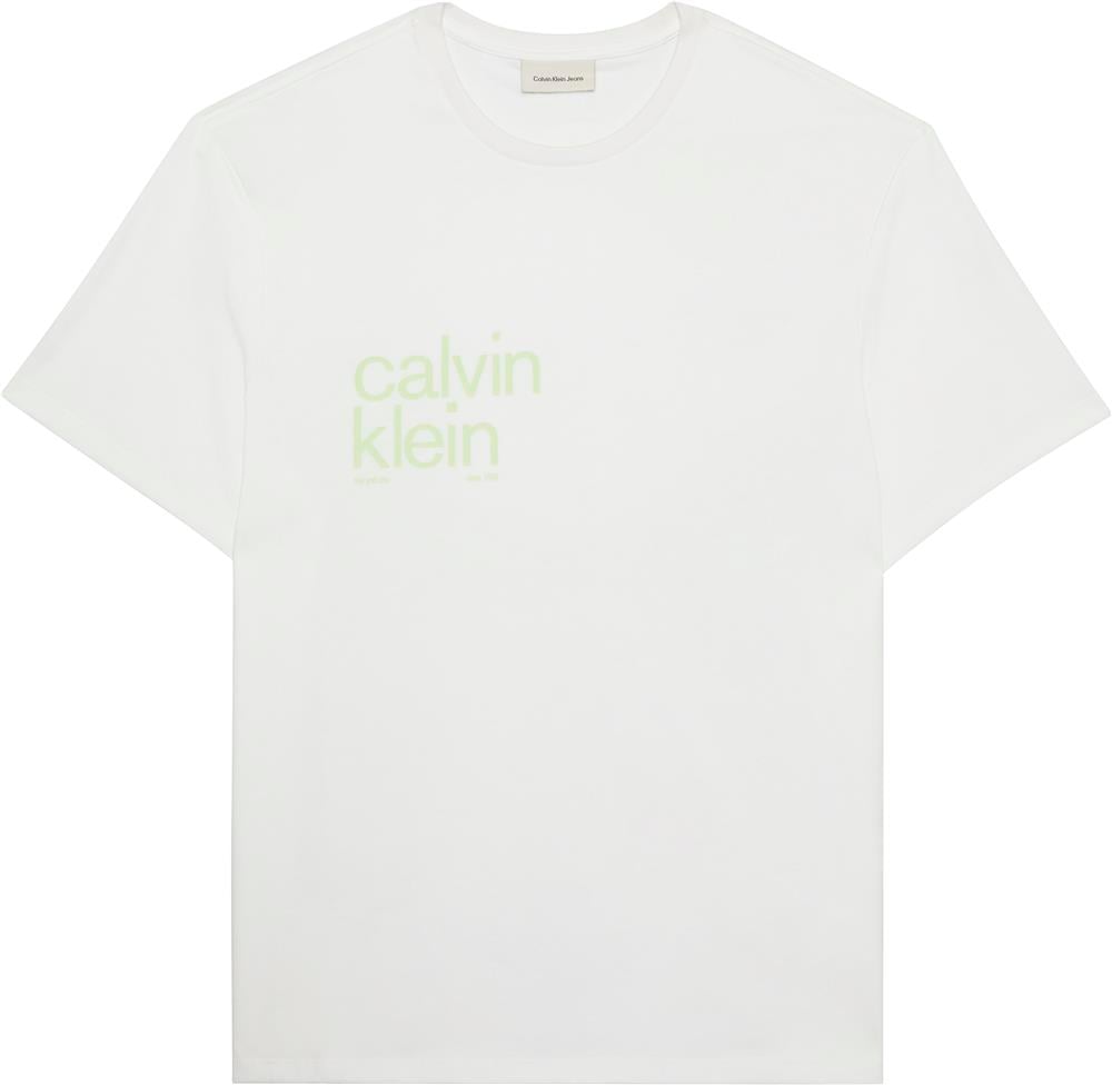 Calvin Klein Ss 20S io Circ Grap Erkek Bisiklet Yaka T-Shirt