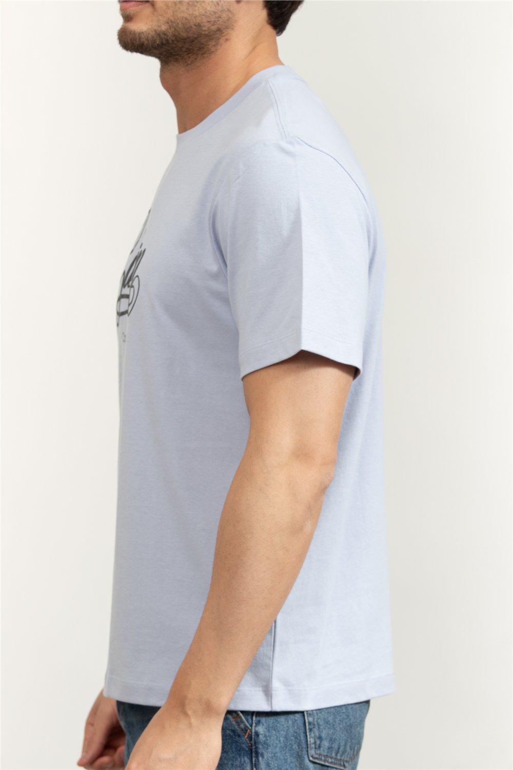 Calvin Klein SS 20S LN Calvin Script Graphic Erkek Bisiklet Yaka T-Shirt