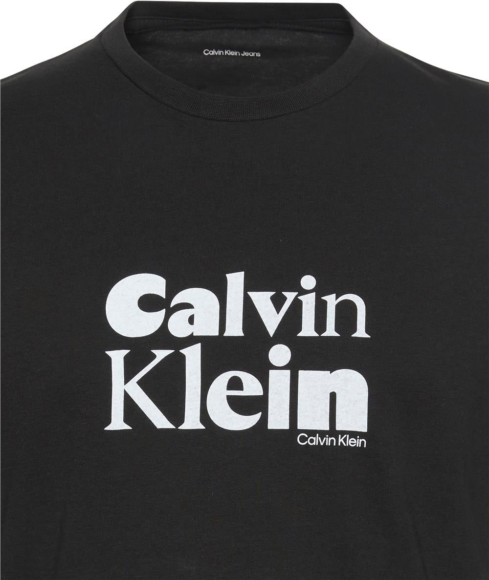 Calvin Klein Ss 30S Eu Bold Grap Erkek Bisiklet Yaka T-Shirt