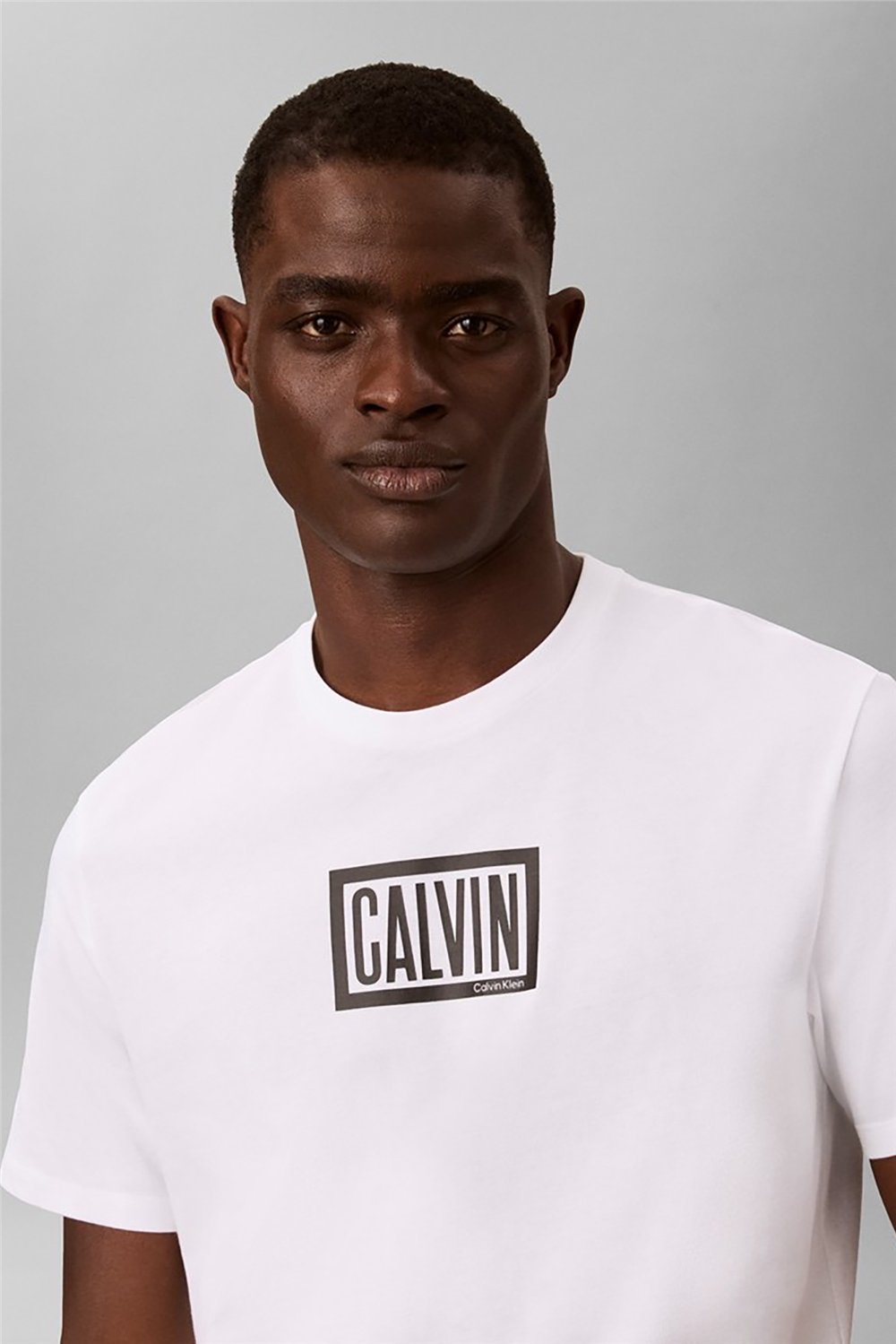 Calvin Klein Ss 30S Eu Boxed Calvin Graphic T Erkek Bisiklet Yaka T-Shirt Beyaz