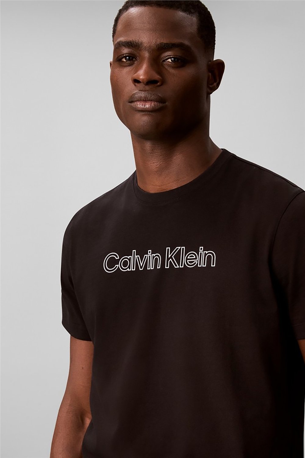 Calvin Klein Ss 30S Eu Hd Stnd Logo Graphic T Erkek Bisiklet Yaka T-Shirt Siyah