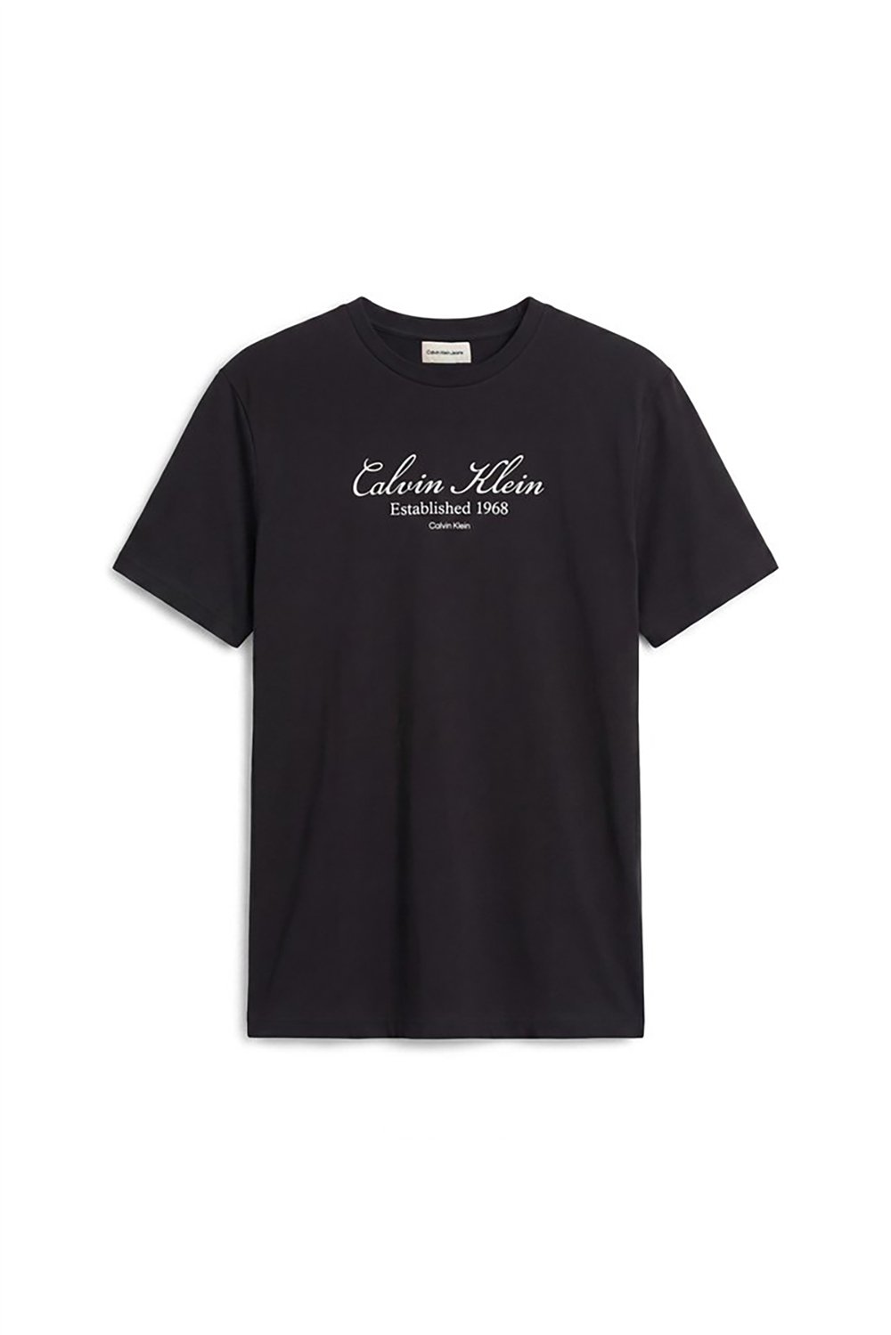Calvin Klein Ss 30S Eu Script Calvin Klein Gr Erkek Bisiklet Yaka T-Shirt Siyah