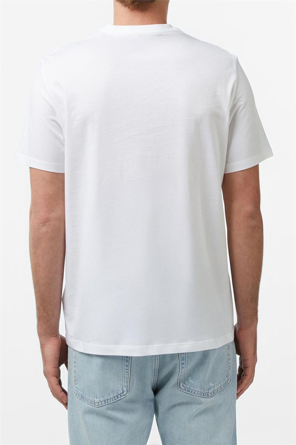 Calvin Klein Ss 30S Eu Wholesale Erkek Bisiklet Yaka T-Shirt Beyaz