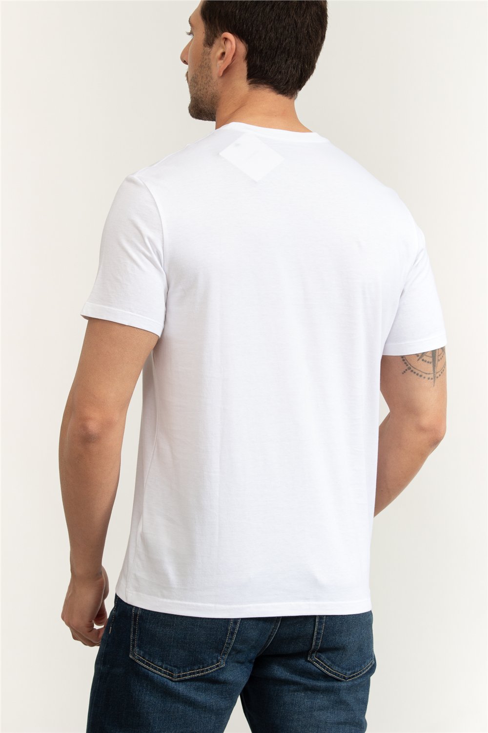 Calvin Klein SS 30S Whsl SP CK Corner Graphic Erkek Bisiklet Yaka T-Shirt