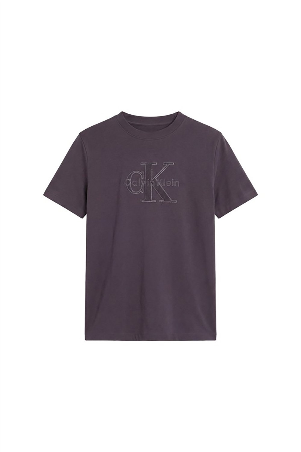 Calvin Klein Ss Baby Terry Hero Monologo Tee Kadın Bisiklet Yaka T-Shirt Mavi