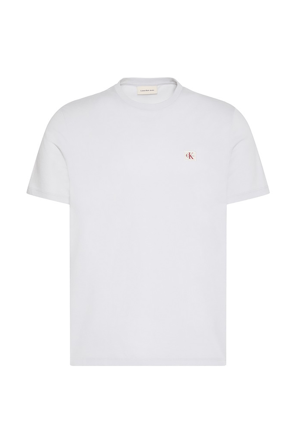 Calvin Klein SS Badge 30S Jersey Classic Tee Erkek Bisiklet Yaka T-Shirt Gri