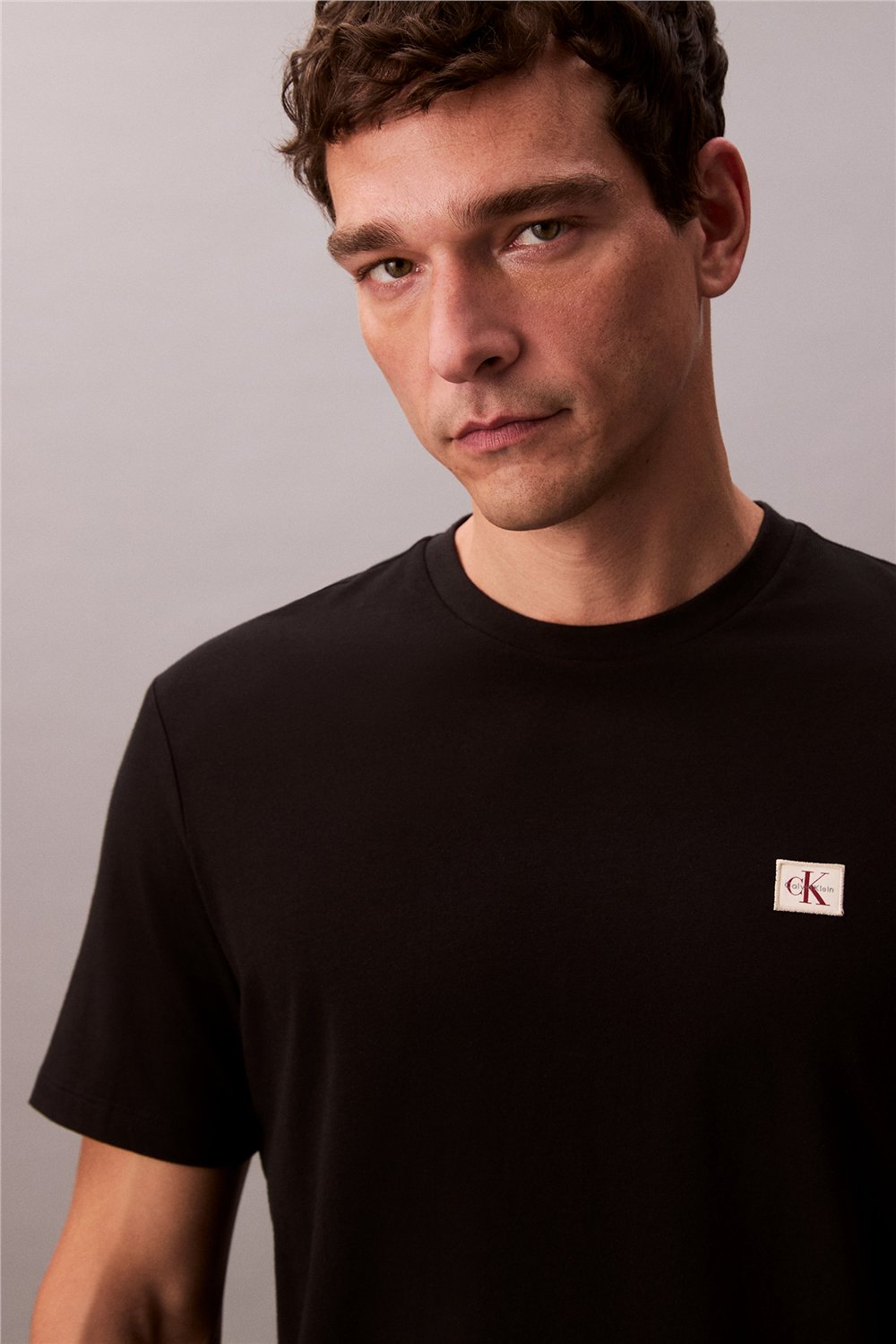 Calvin Klein Ss Badge 30S Jersey Erkek Bisiklet Yaka T-Shirt