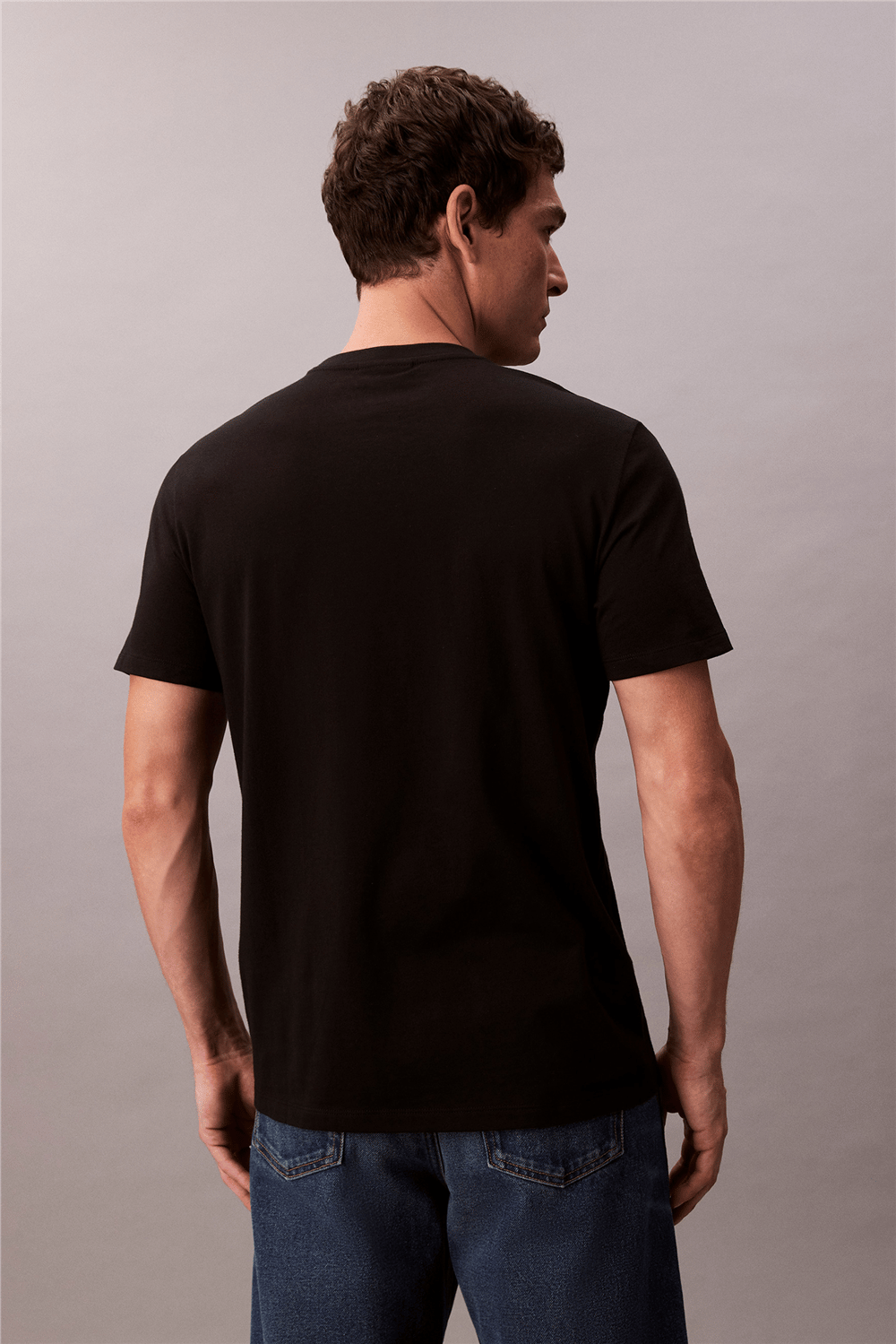 Calvin Klein Ss Badge 30S Jersey Erkek Bisiklet Yaka T-Shirt