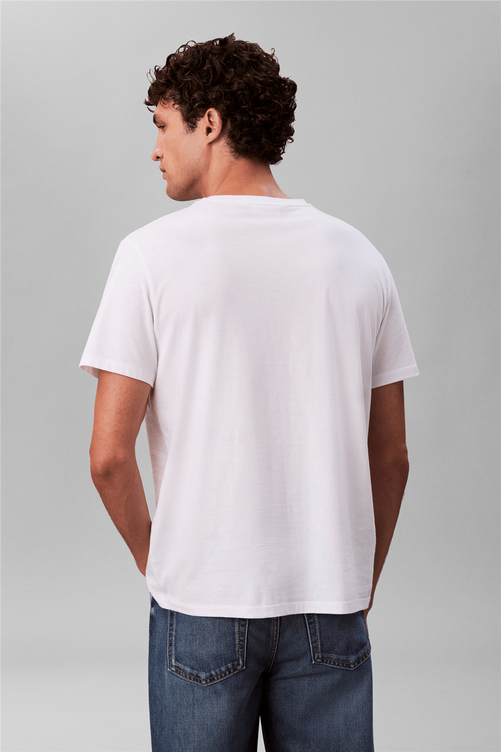 Calvin Klein Ss Badge 30S Jersey Erkek Bisiklet Yaka T-Shirt