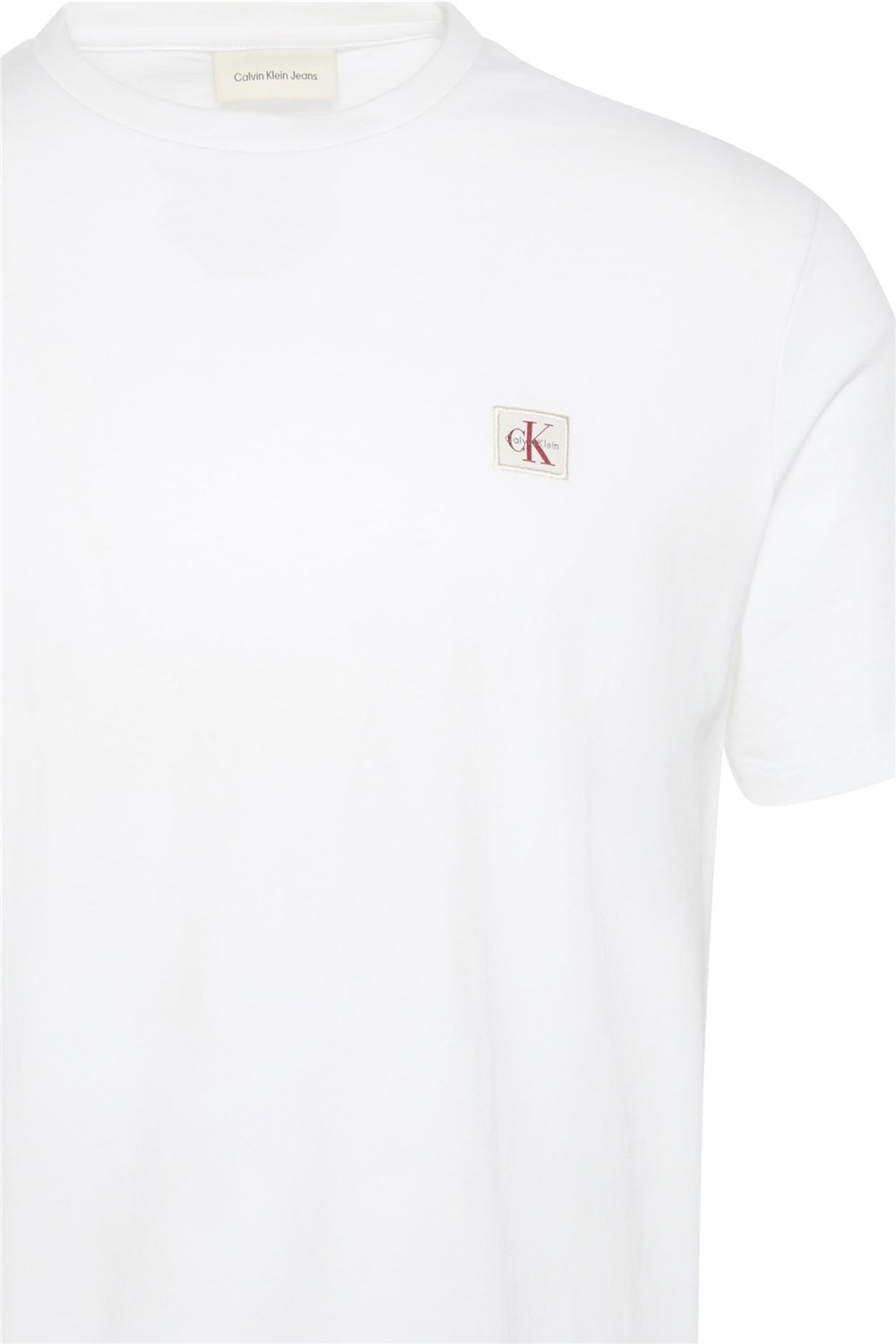 Calvin Klein Ss Badge 30S Jersey Erkek Bisiklet Yaka T-Shirt