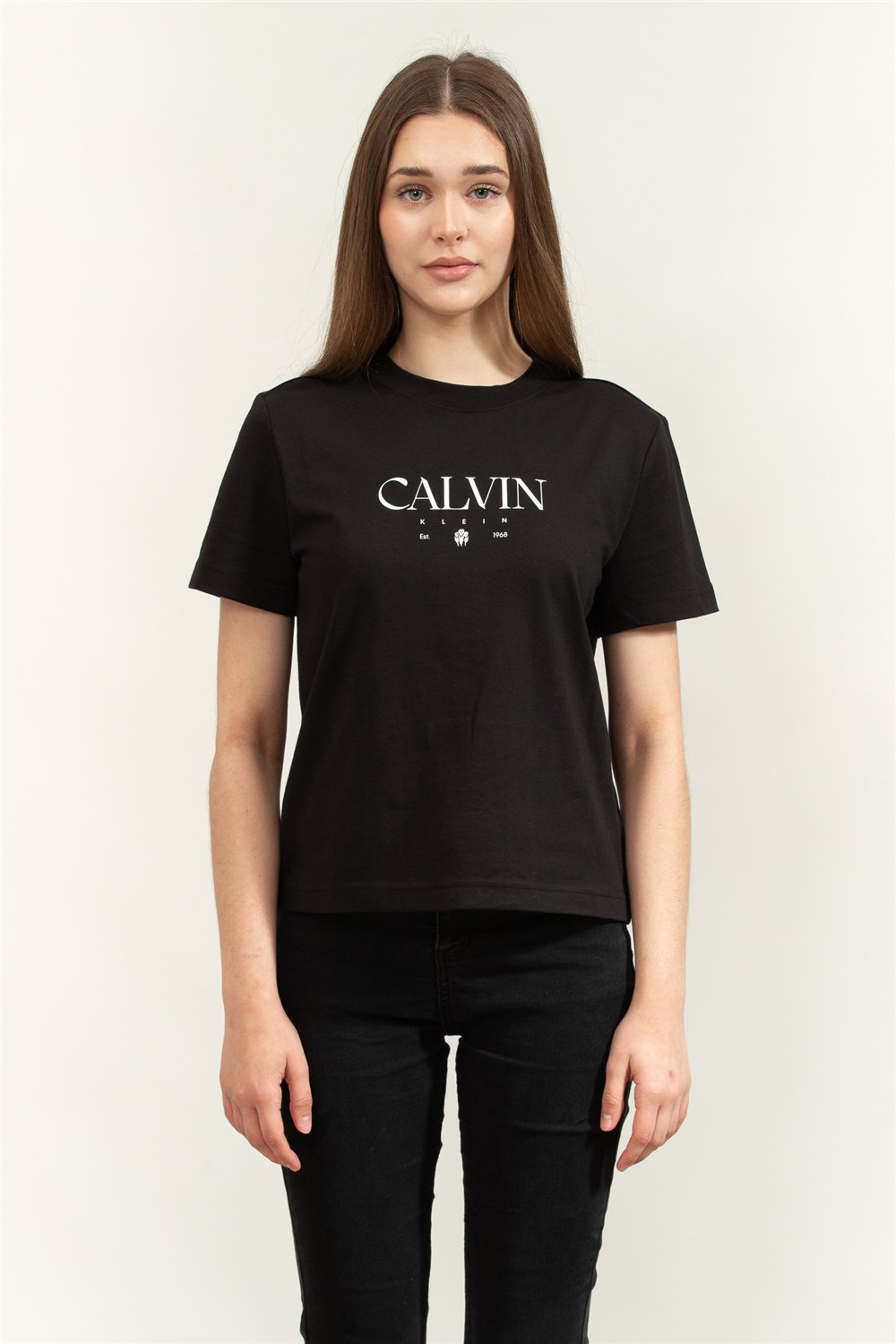Calvin Klein SS Cktail Concept Graphic Tee Kadın Bisiklet Yaka T-Shirt