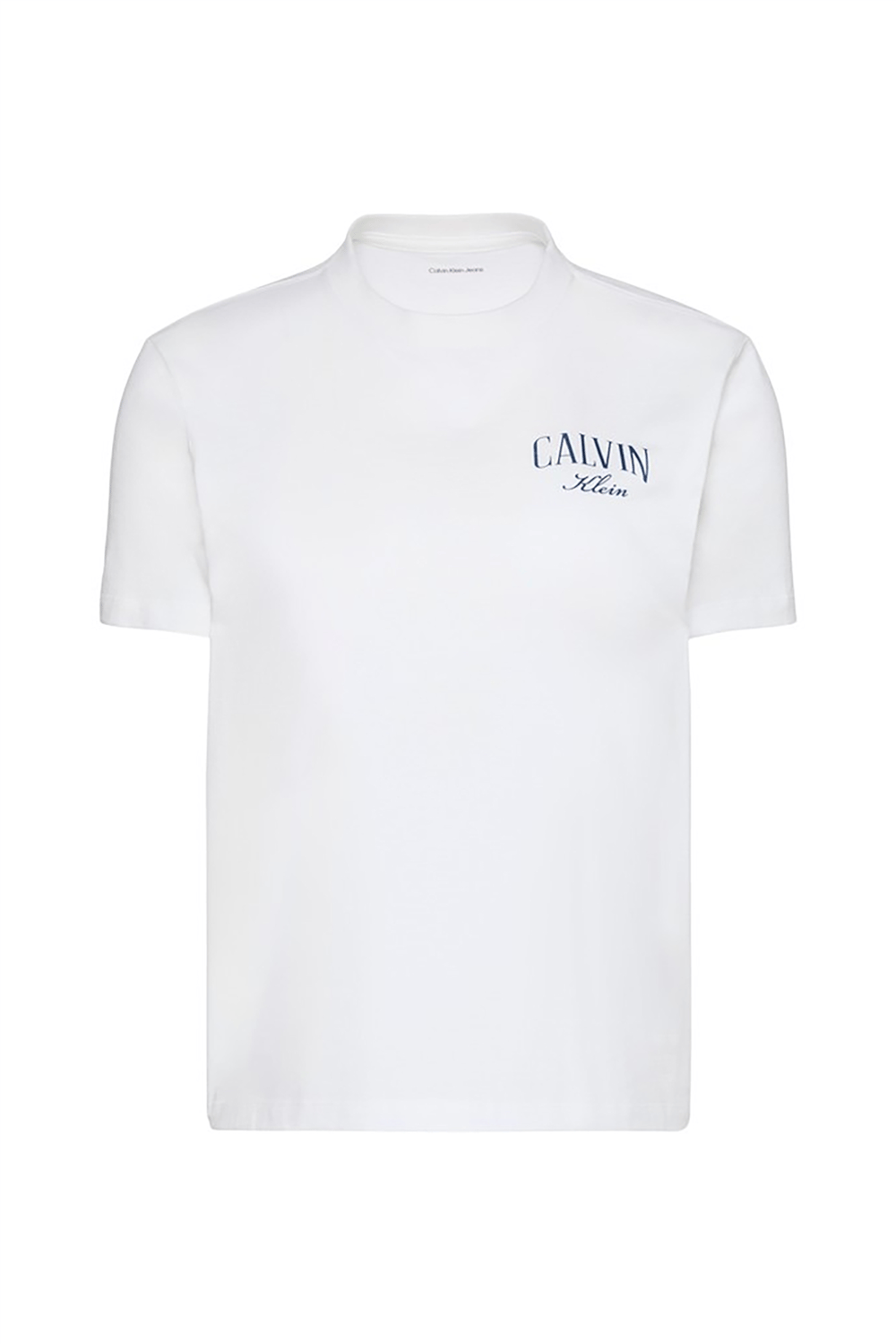 Calvin Klein Ss Classic Metallic Logo Tee Kadın Bisiklet Yaka T-Shirt Beyaz