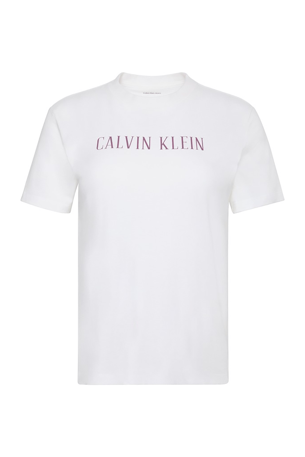 Calvin Klein Ss Classic Varsity Logo Tee Kadın Bisiklet Yaka T-Shirt Beyaz