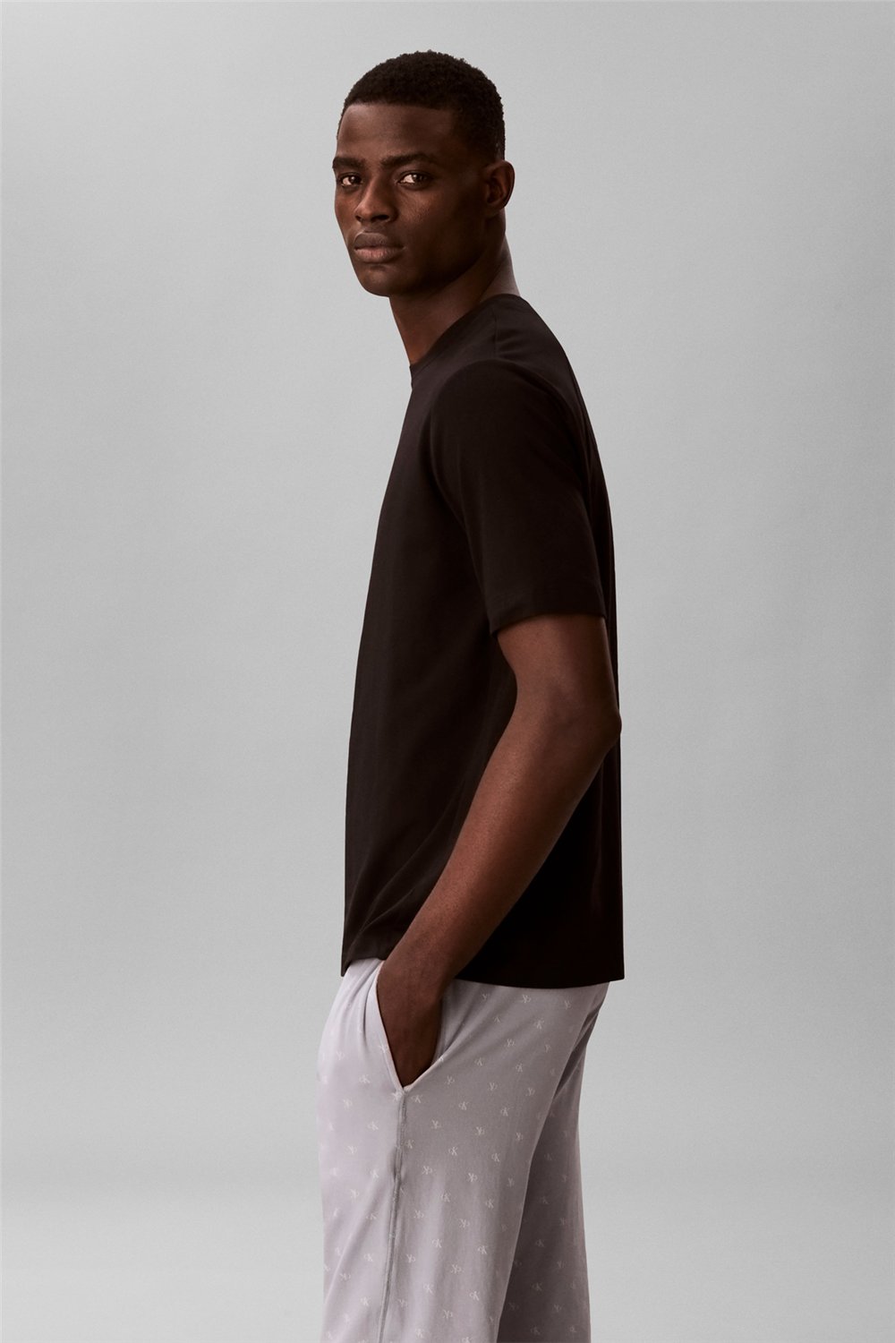 Calvin Klein S/S Crew Neck Erkek Bisiklet Yaka T-Shirt Siyah