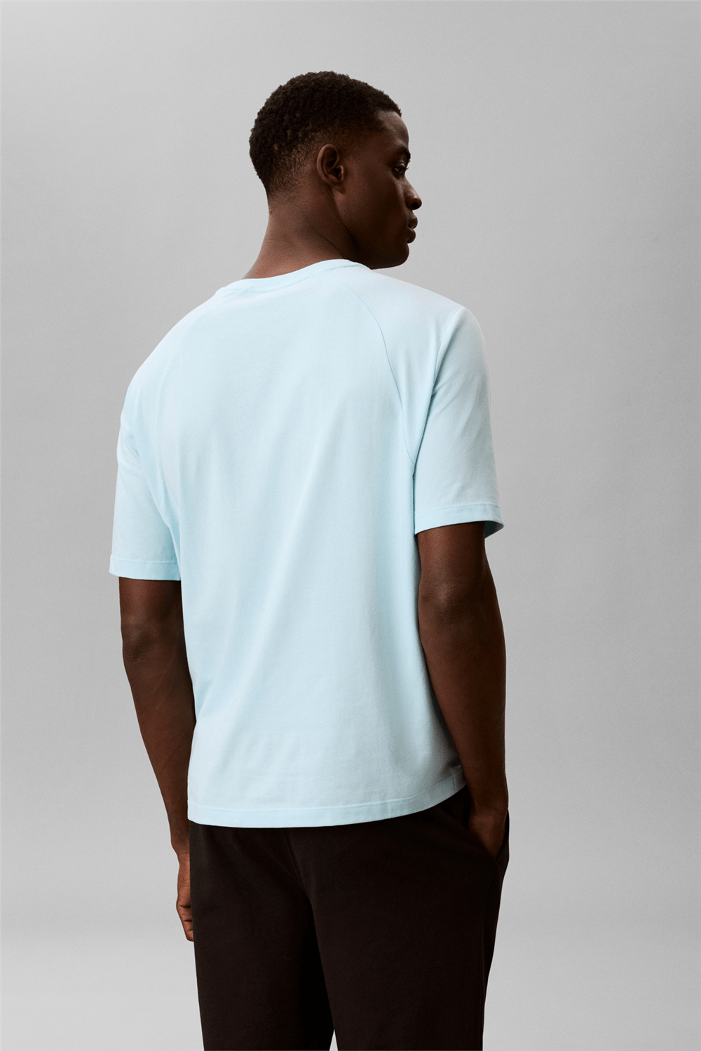 Calvin Klein S/S Crew Neck Erkek Bisiklet Yaka T-Shirt Mavi