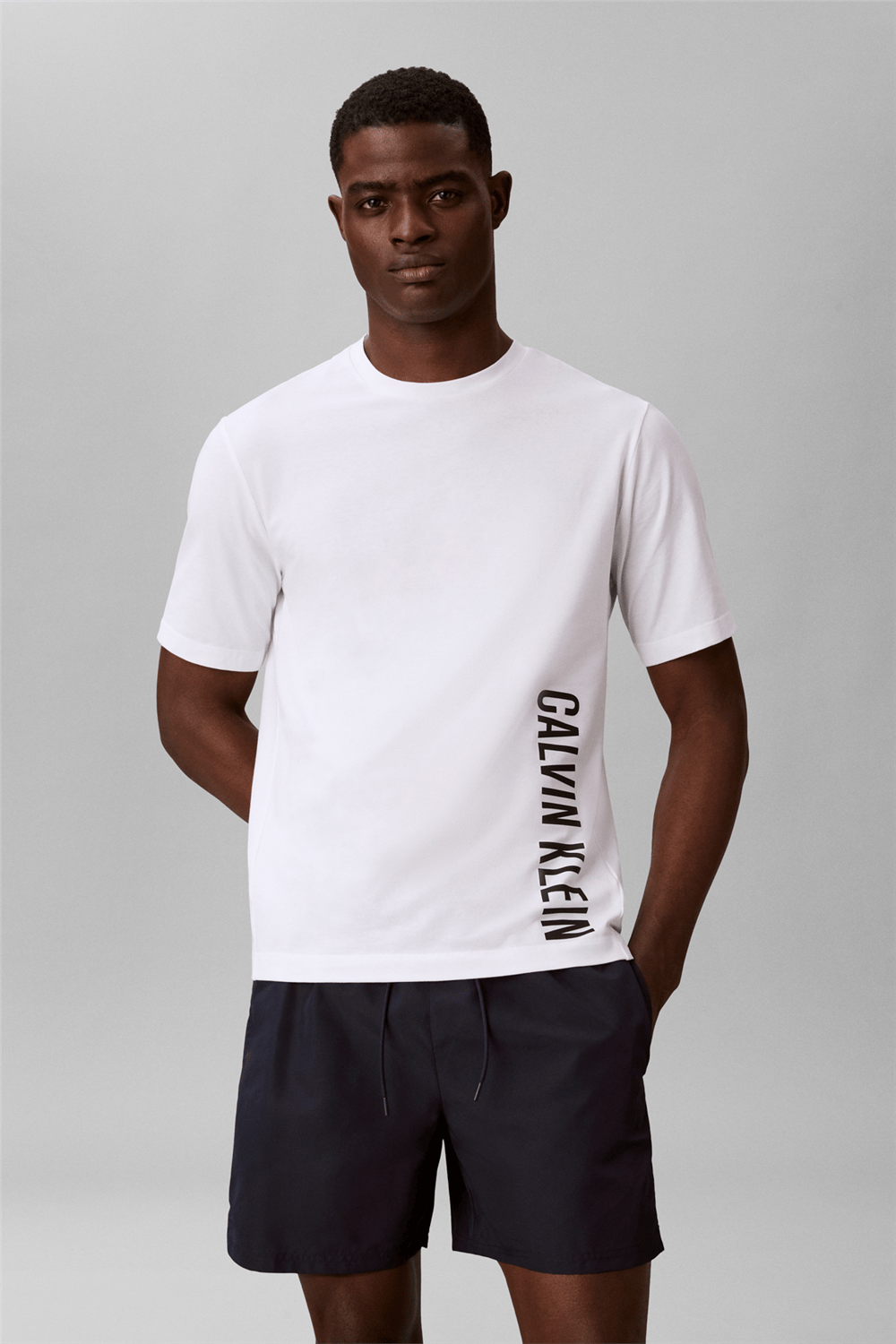 Calvin Klein S/S Crew Neck Erkek Bisiklet Yaka T-Shirt Beyaz