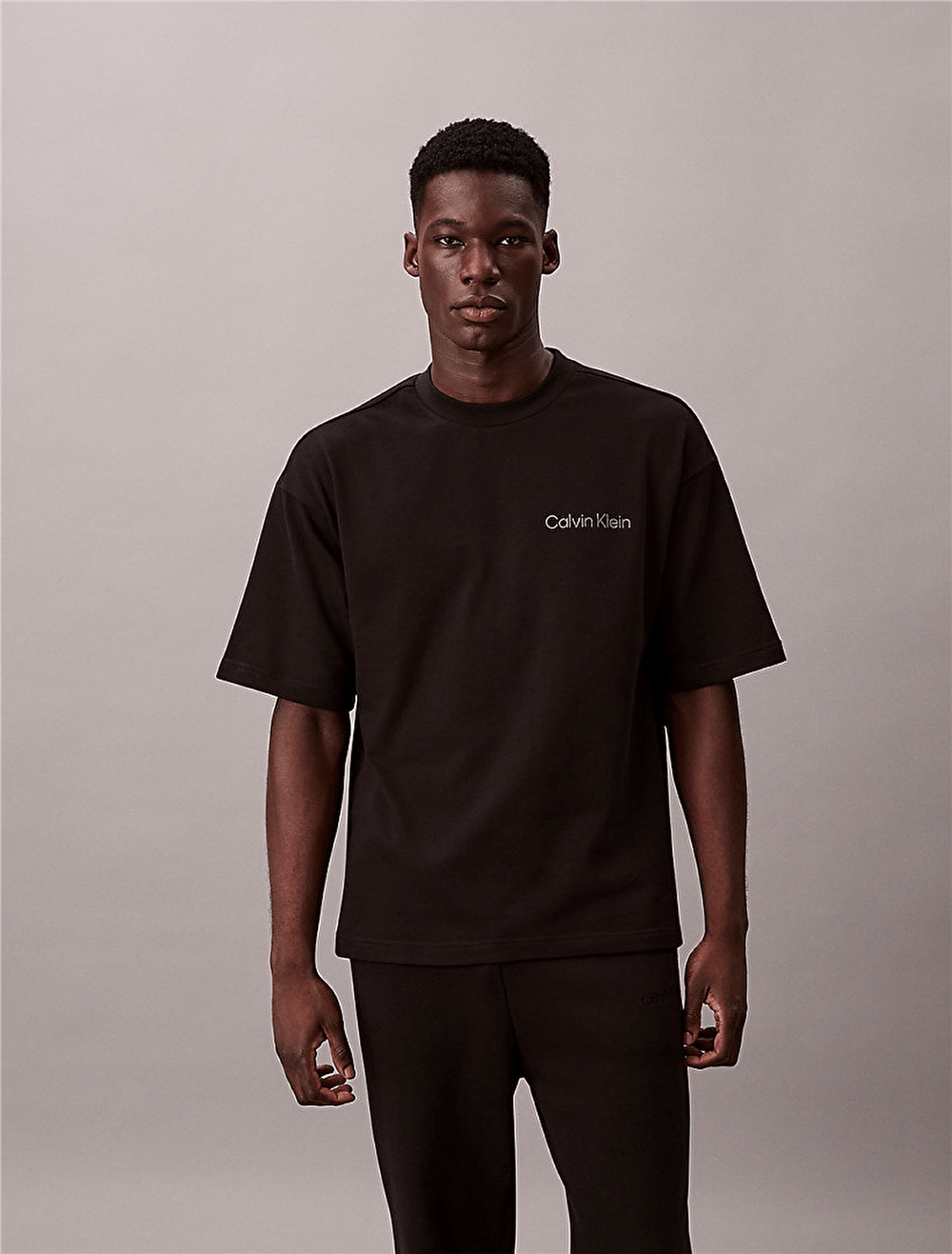 Calvin Klein S/S Crew Neck Erkek Pijama Üstü Siyah