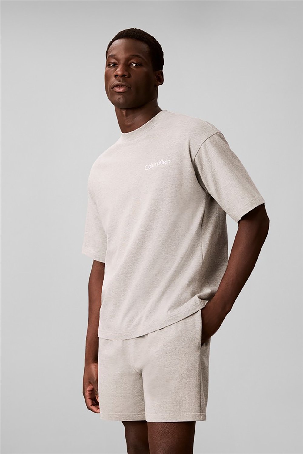 Calvin Klein S/S Crew Neck Erkek Pijama Üstü Gri