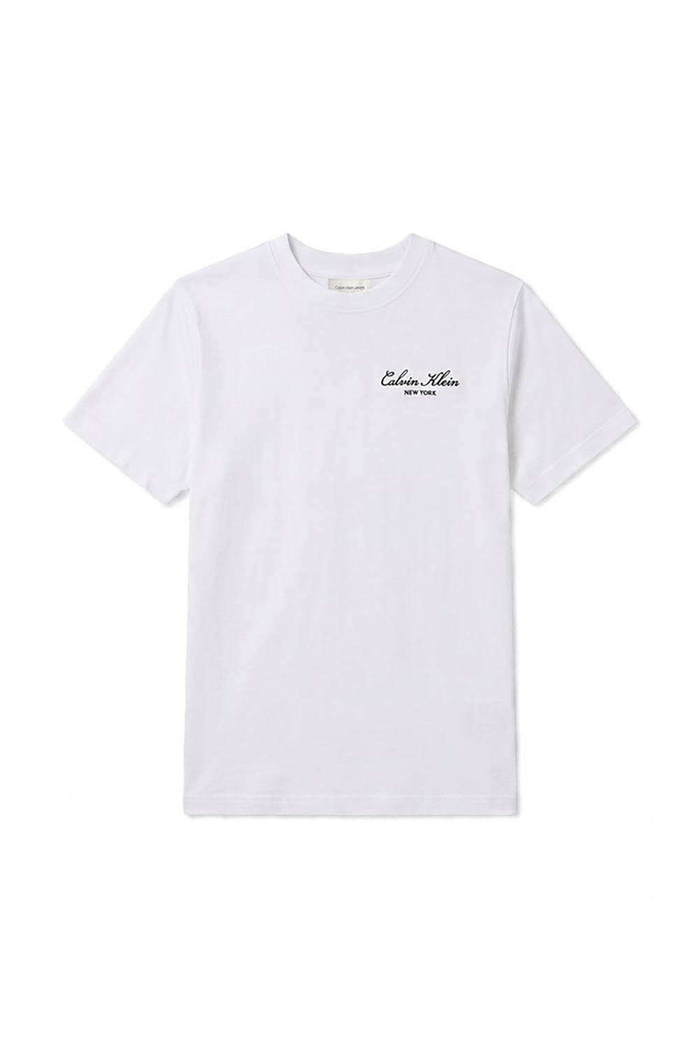 Calvin Klein Ss Easy 20S Script Calvin Klein Erkek Bisiklet Yaka T-Shirt Beyaz